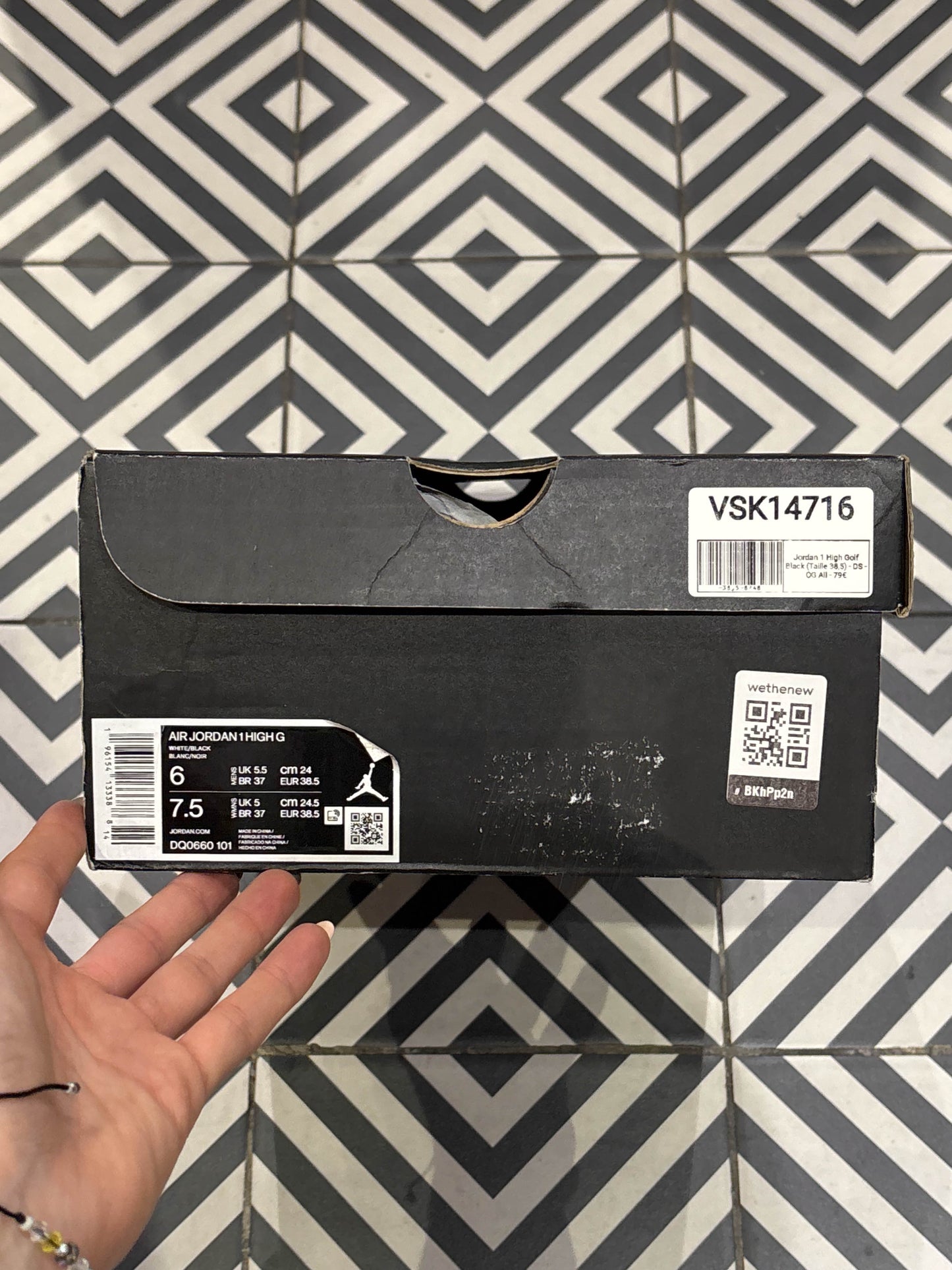 Jordan 1 High Golf Black (Taille 38,5)