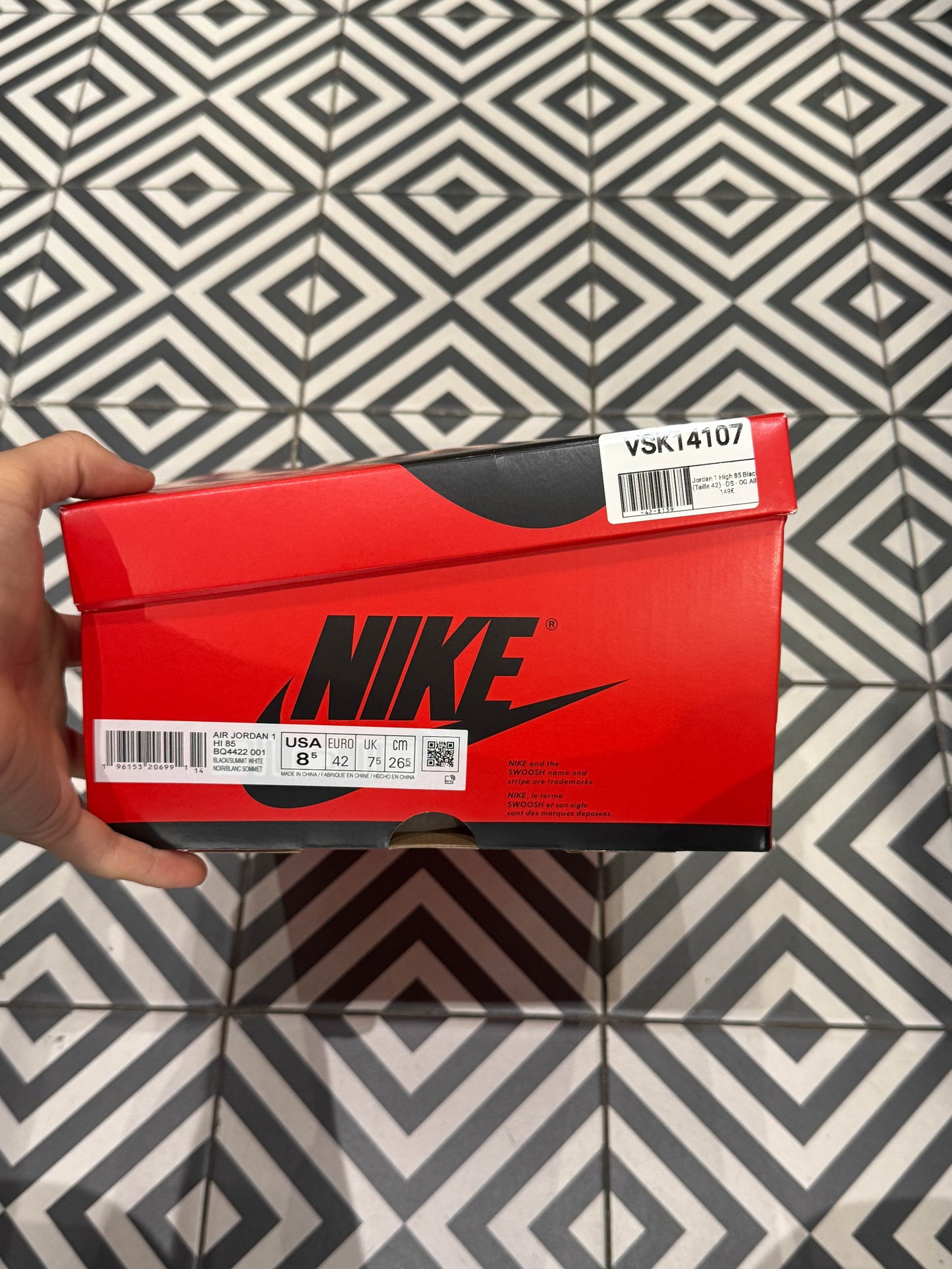 Jordan 1 High 85 Black (Taille 42)