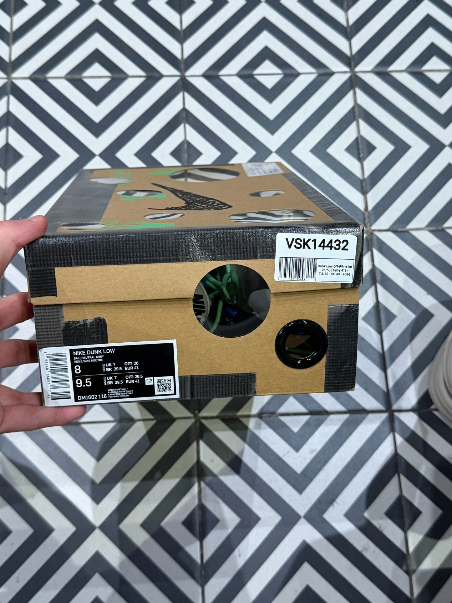 Dunk Low Off-White lot 26/50 (Taille 41)