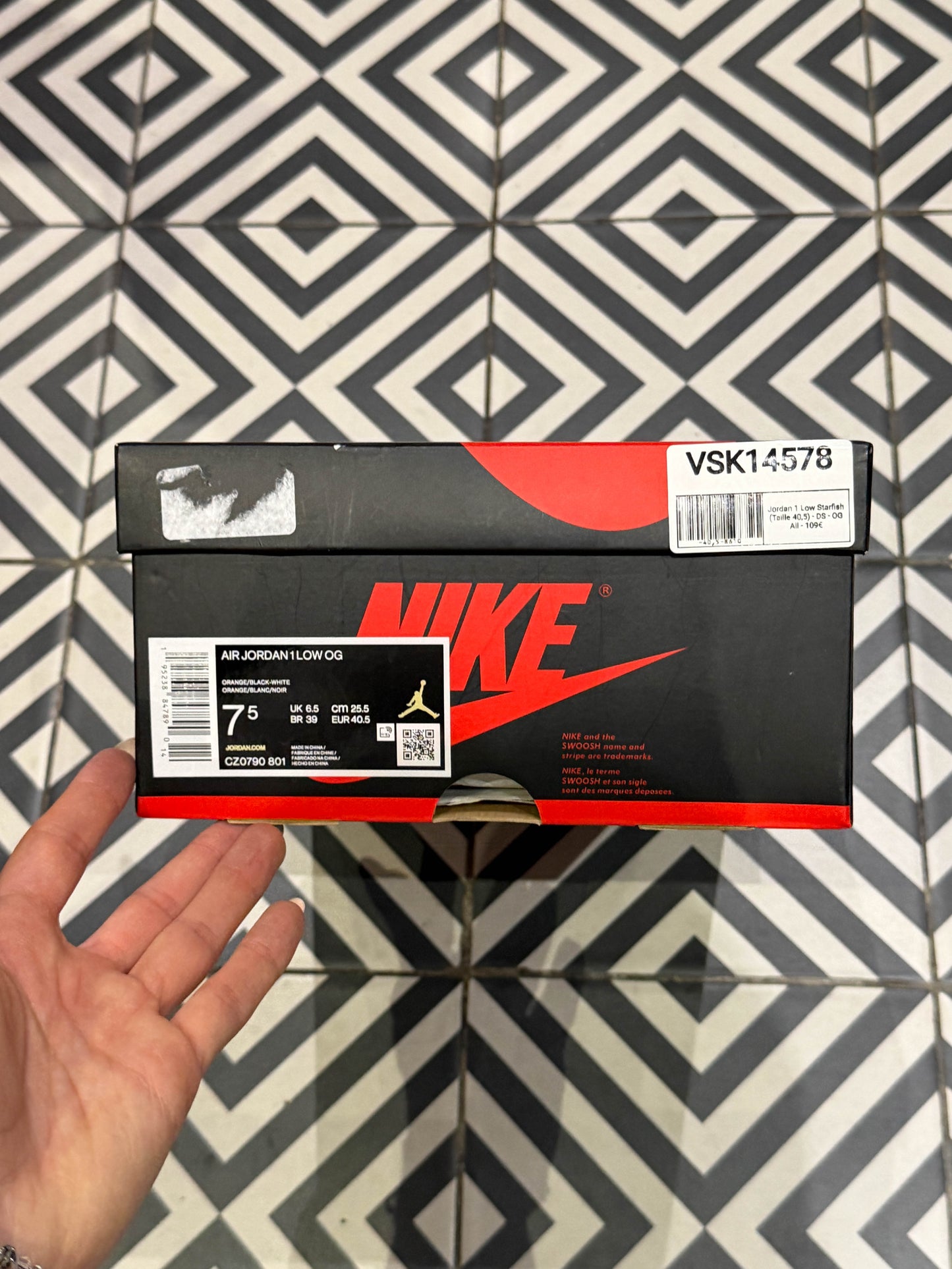 Jordan 1 Low Starfish (Taille 40,5)