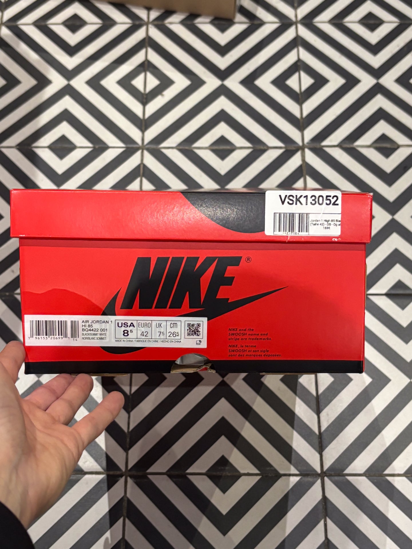 Jordan 1 High 85 Black (Taille 42)