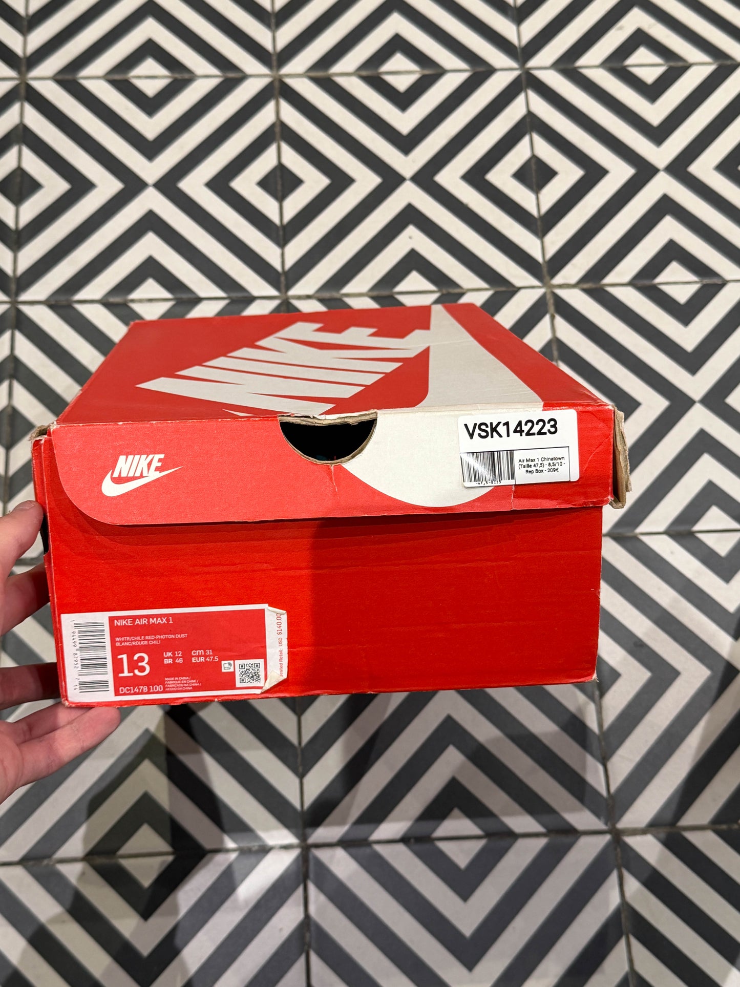 Air Max 1 Chinatown (Taille 47,5)