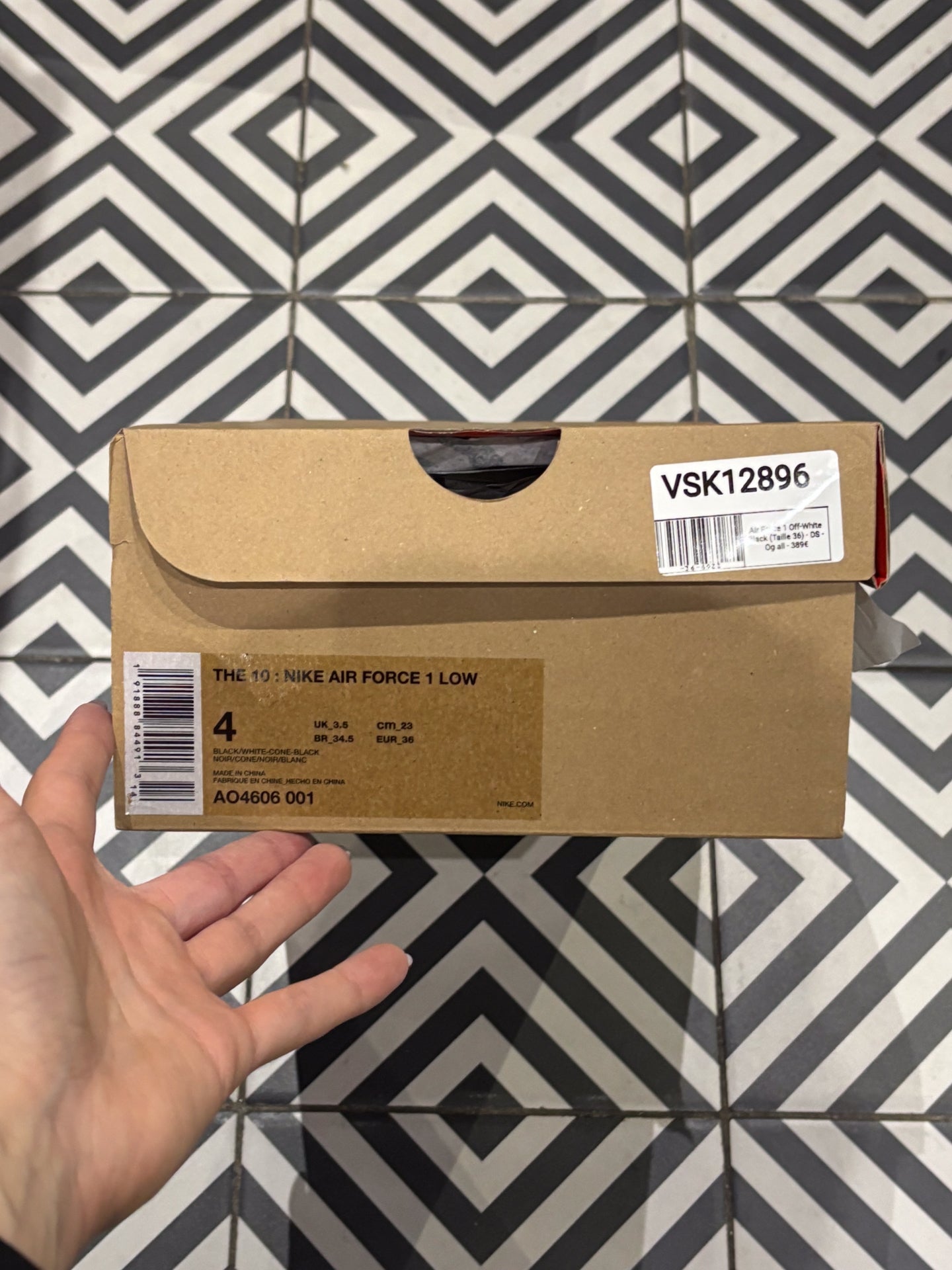 Air Force 1 Off-White Black (Taille 36)