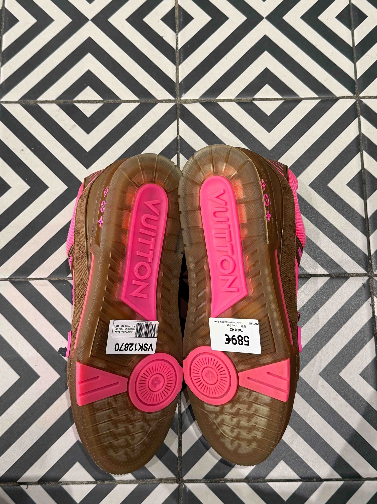 Louis Vuitton Trainer Pink Brown (Taille 42)
