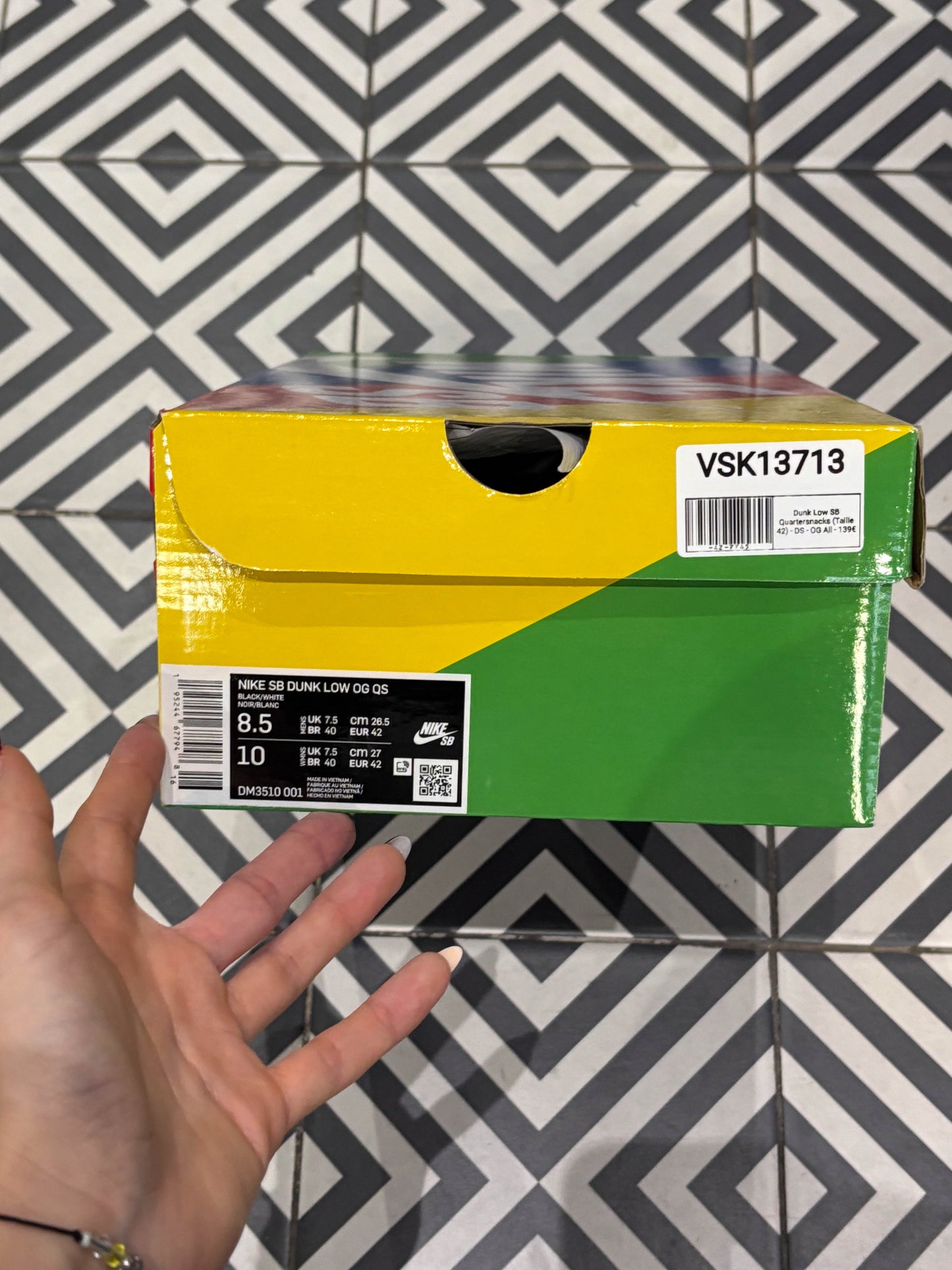 Dunk Low SB Quartersnacks (Taille 42)