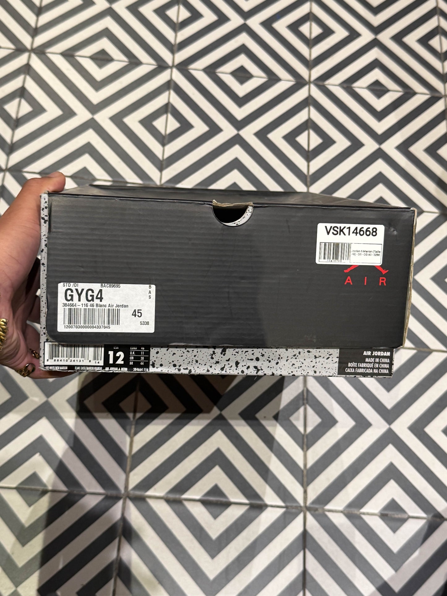 Jordan 1 Low Travis Scott Phantom Black (Taille 47,5)