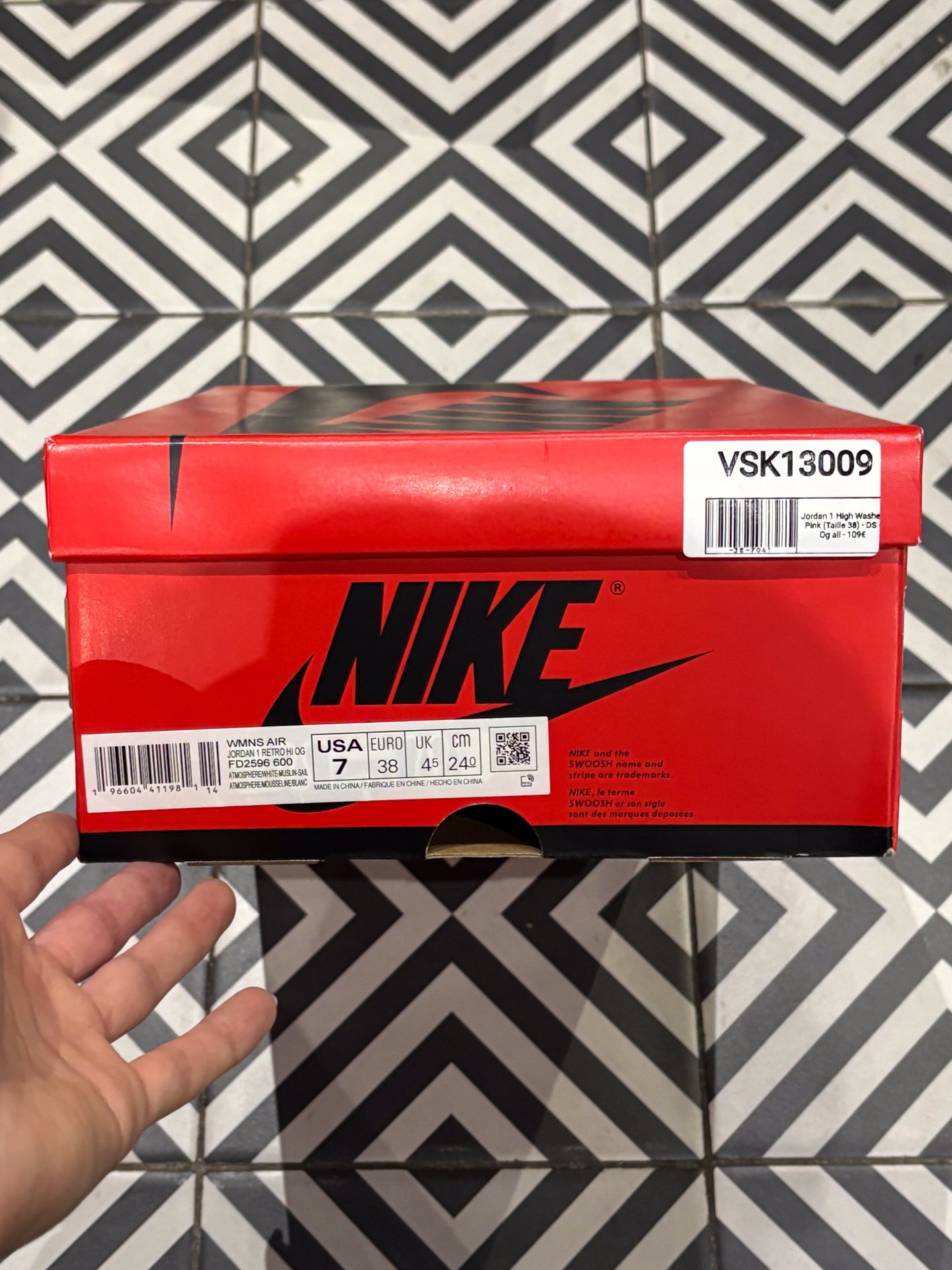 Jordan 1 High Washed Pink (Taille 38)