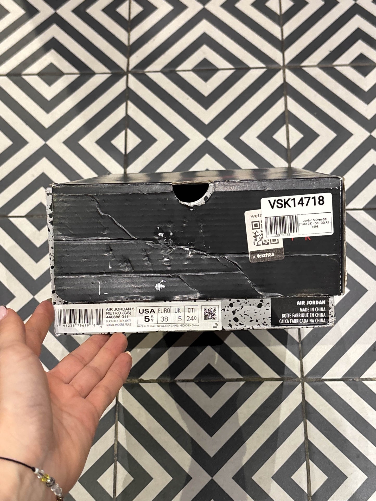 Jordan 5 Oreo GS (Taille 38)