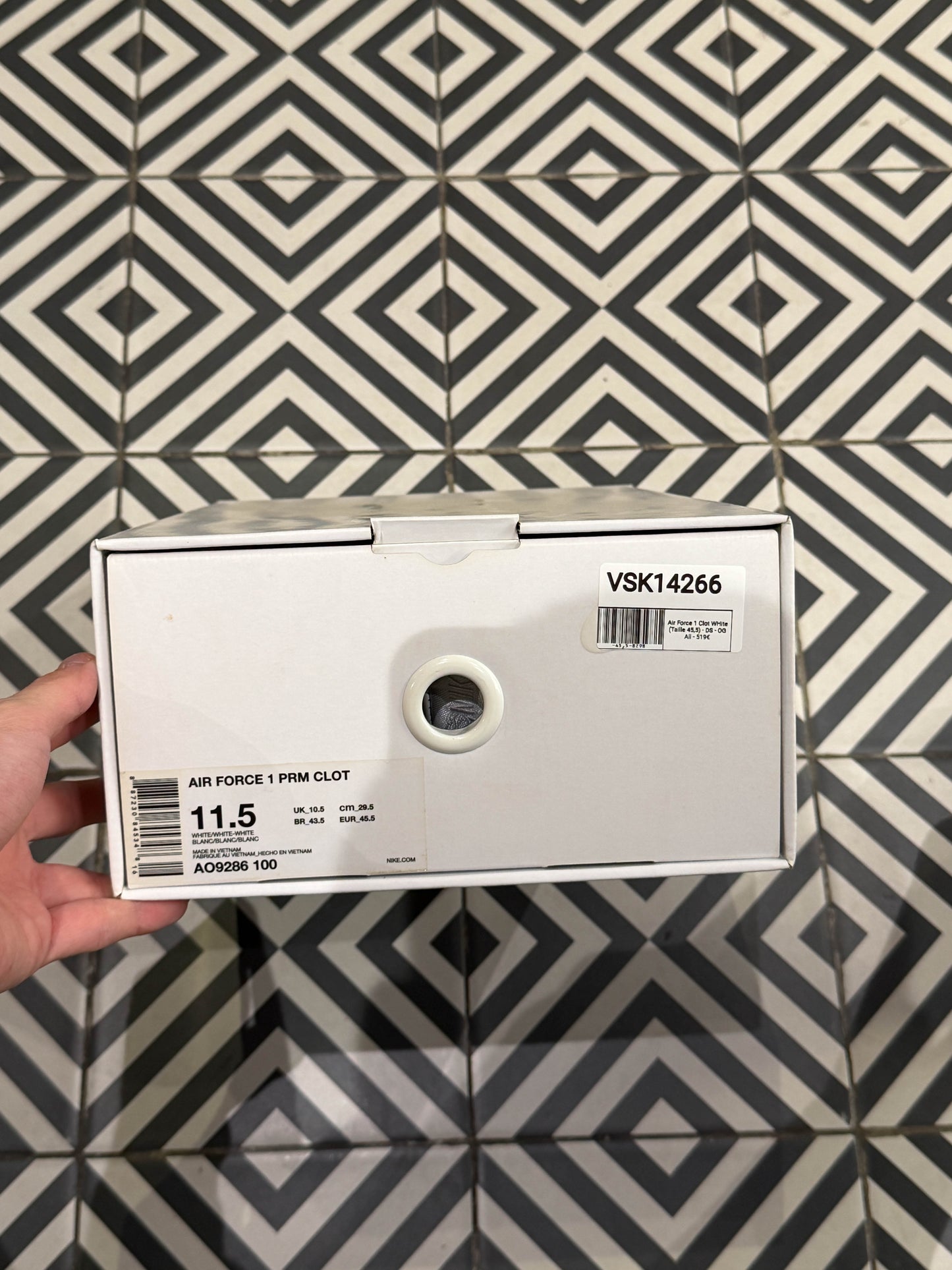 Air Force 1 Clot WHite (Taille 45,5)