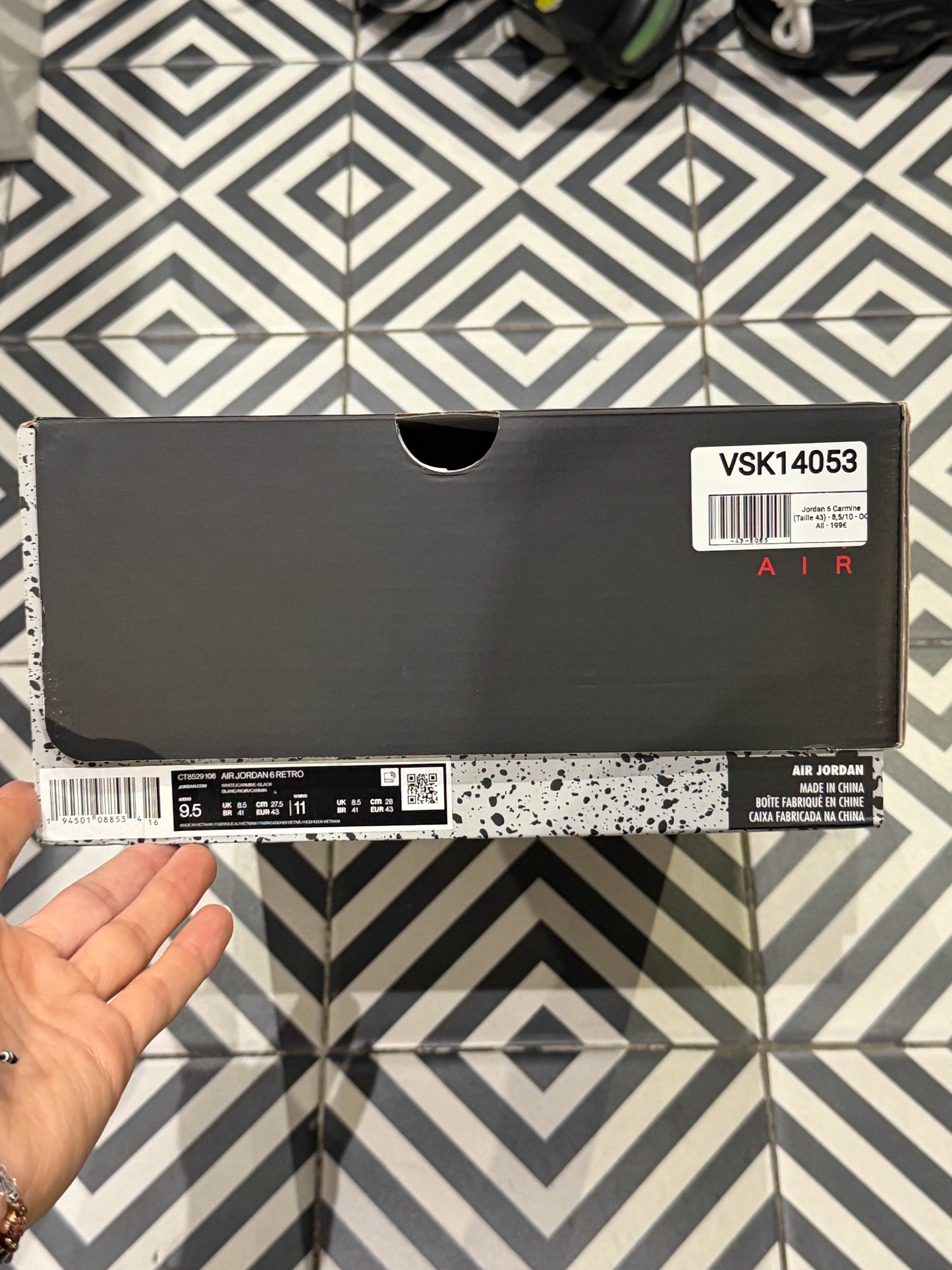 Jordan 6 Carmine (Taille 43)