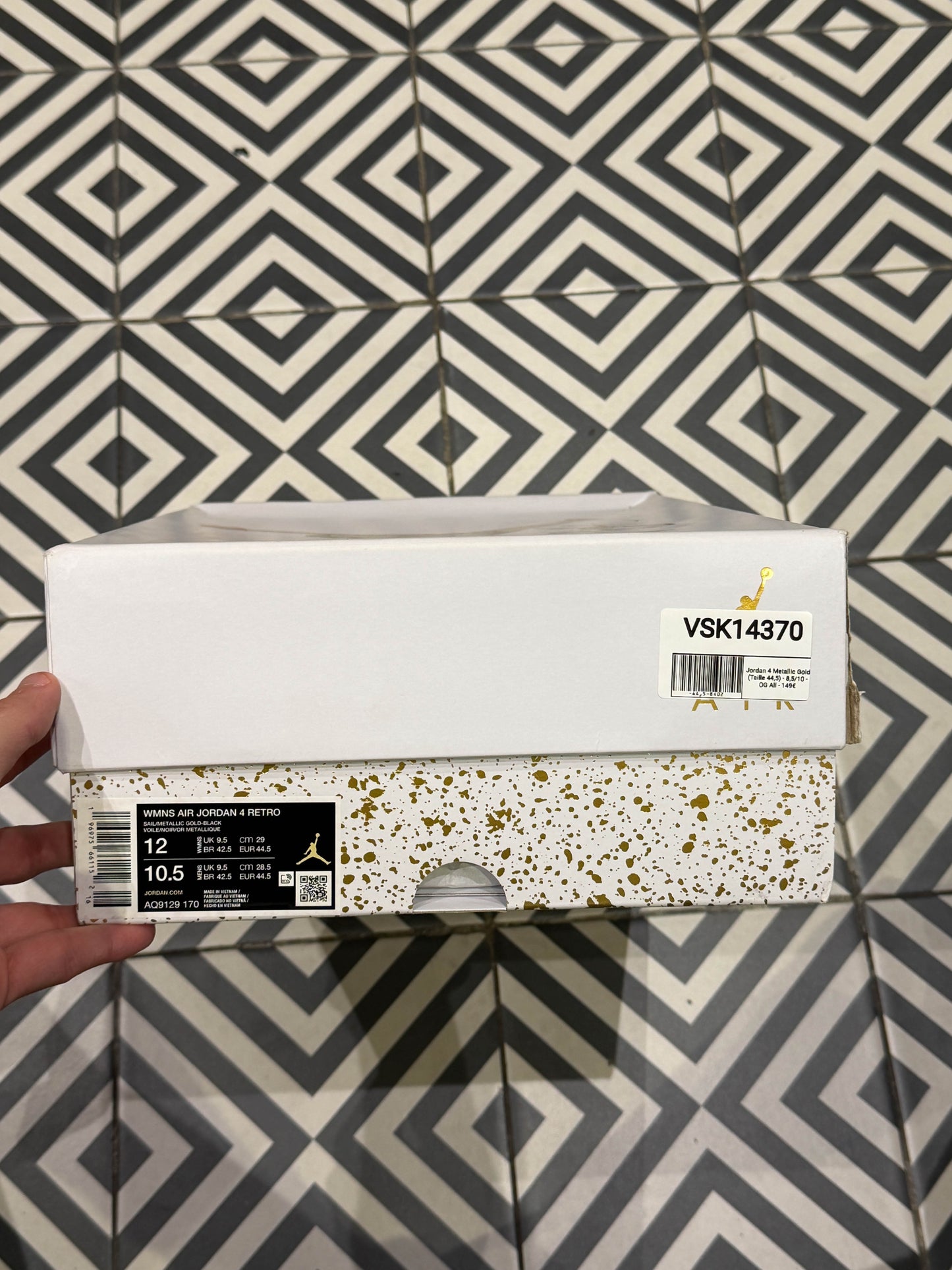 Jordan 4 Metallic Gold (Taille 44,5)