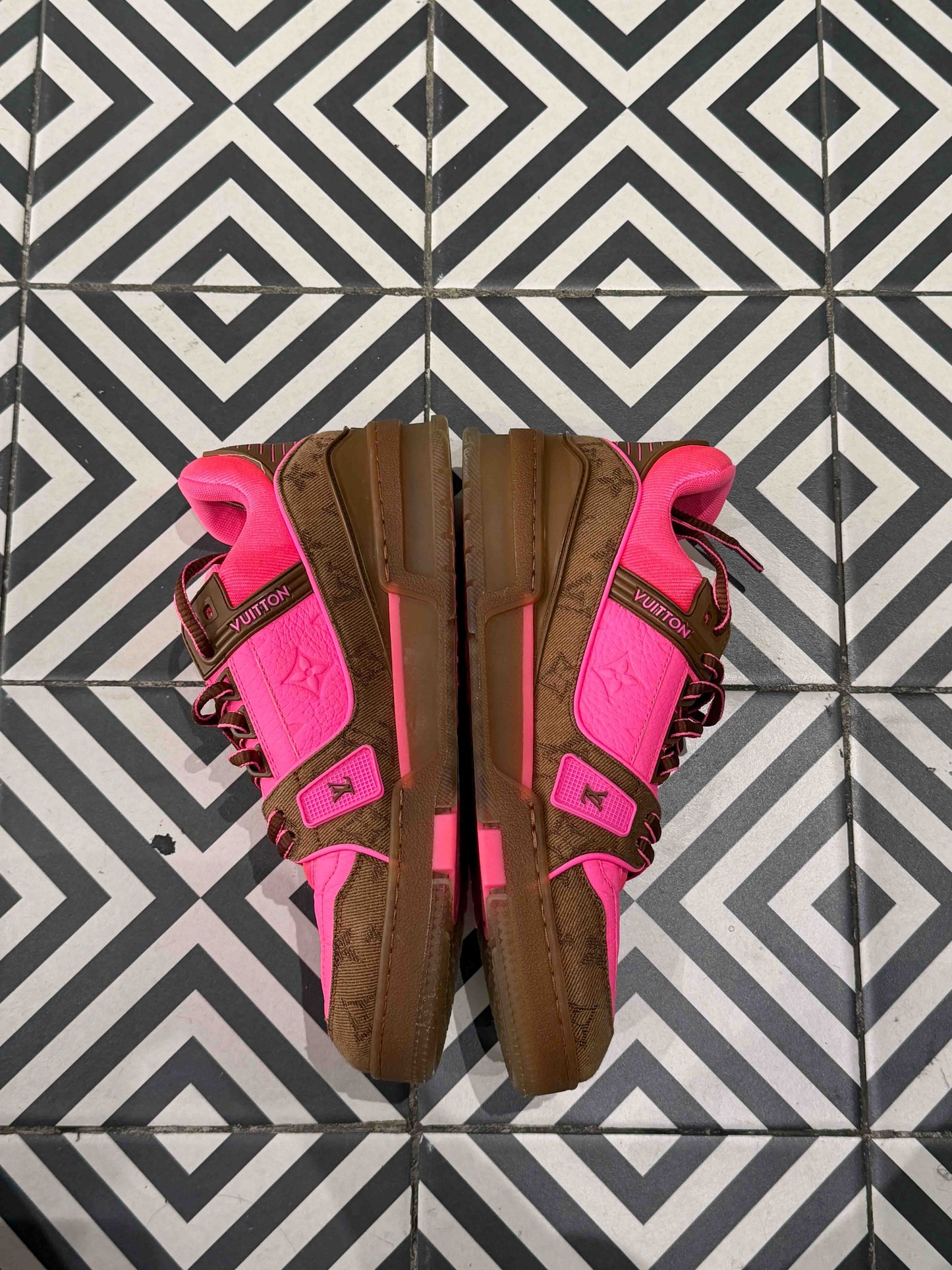 Louis Vuitton Trainer Pink Brown (Taille 42)