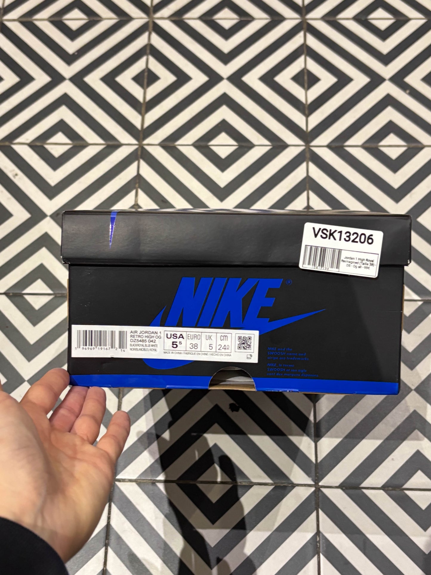 Jordan 1 High Royal Reimagined (Taille 38)