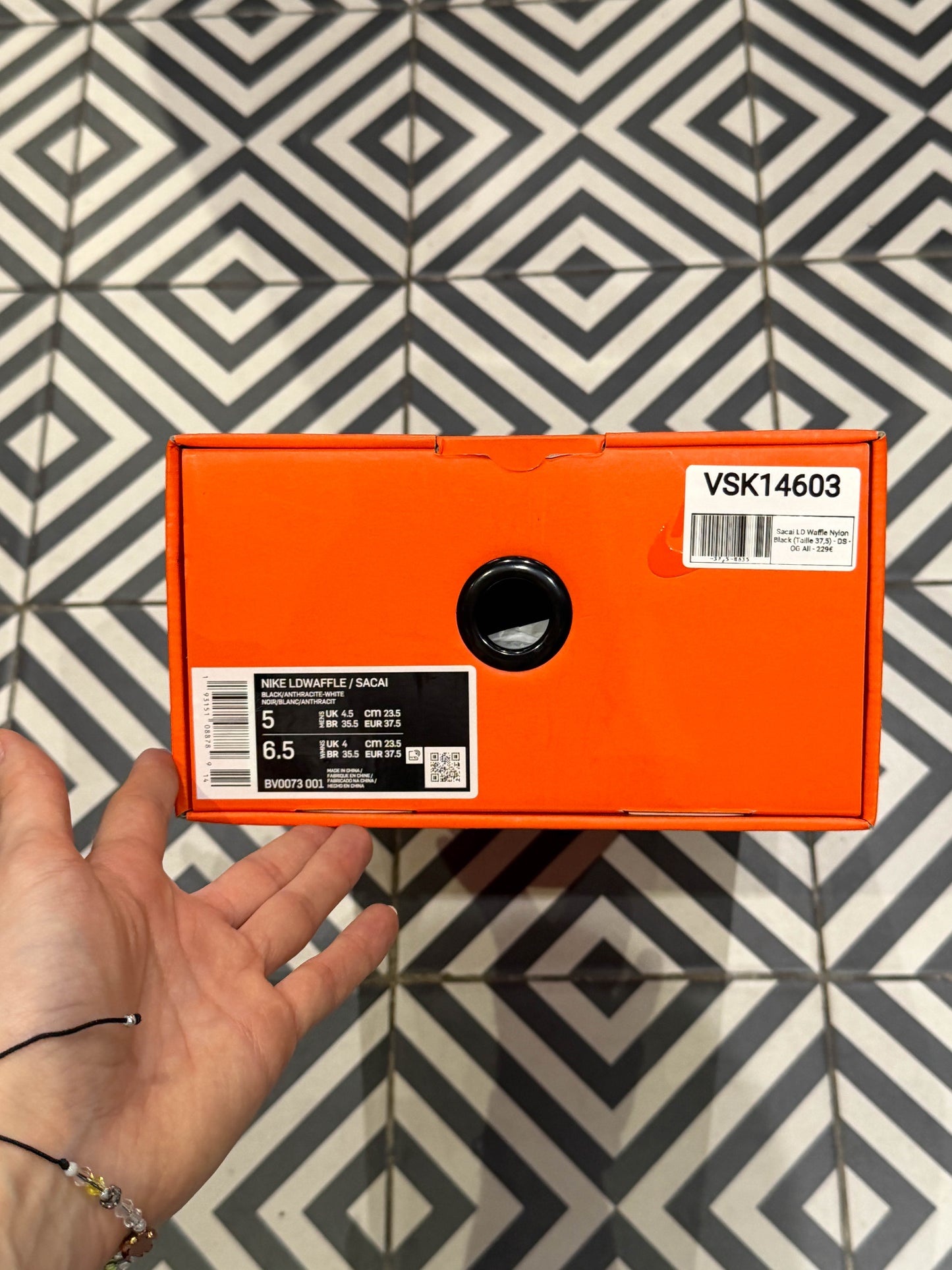 Sacai LD Waffle Nylon Black (Taille 37,5)