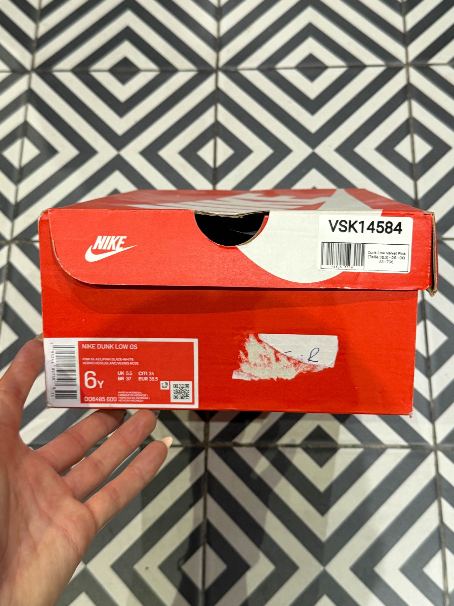 Dunk Low Velvet Pink (Taille 38,5)