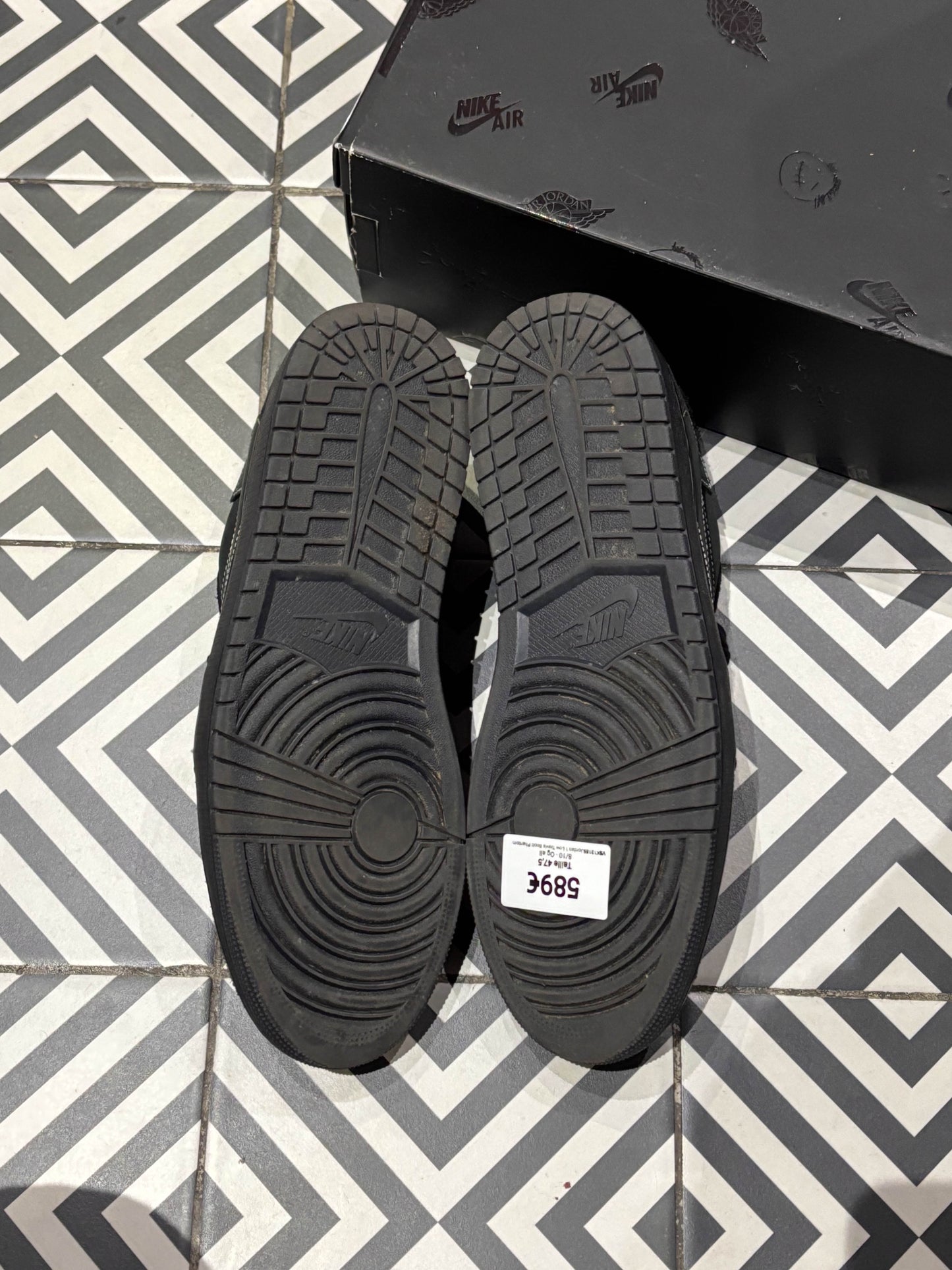 Jordan 1 Low Travis Scott Phantom Black (Taille 47,5)