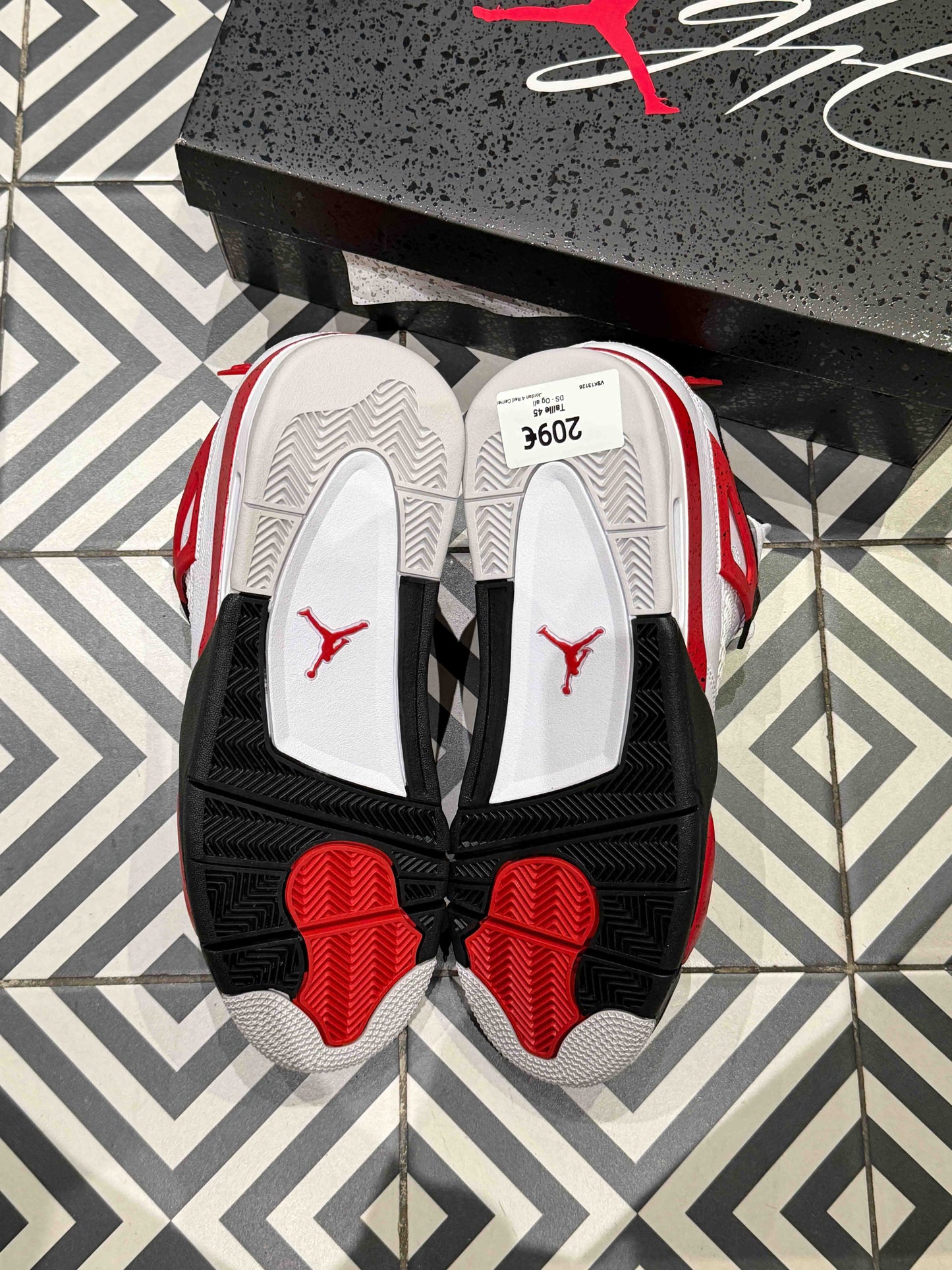 Jordan 4 Red Cement (Taille 45)