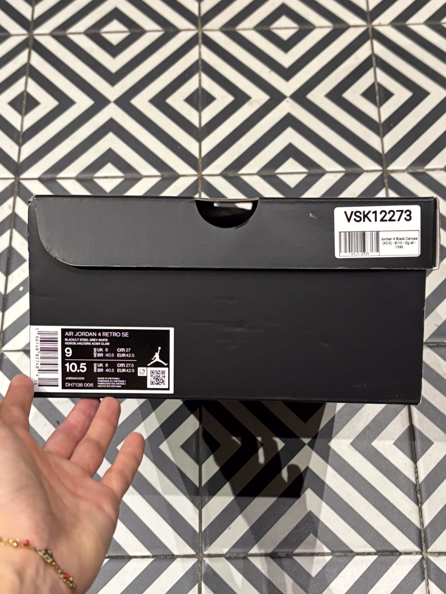 Jordan 4 Black Canvas (42,5)