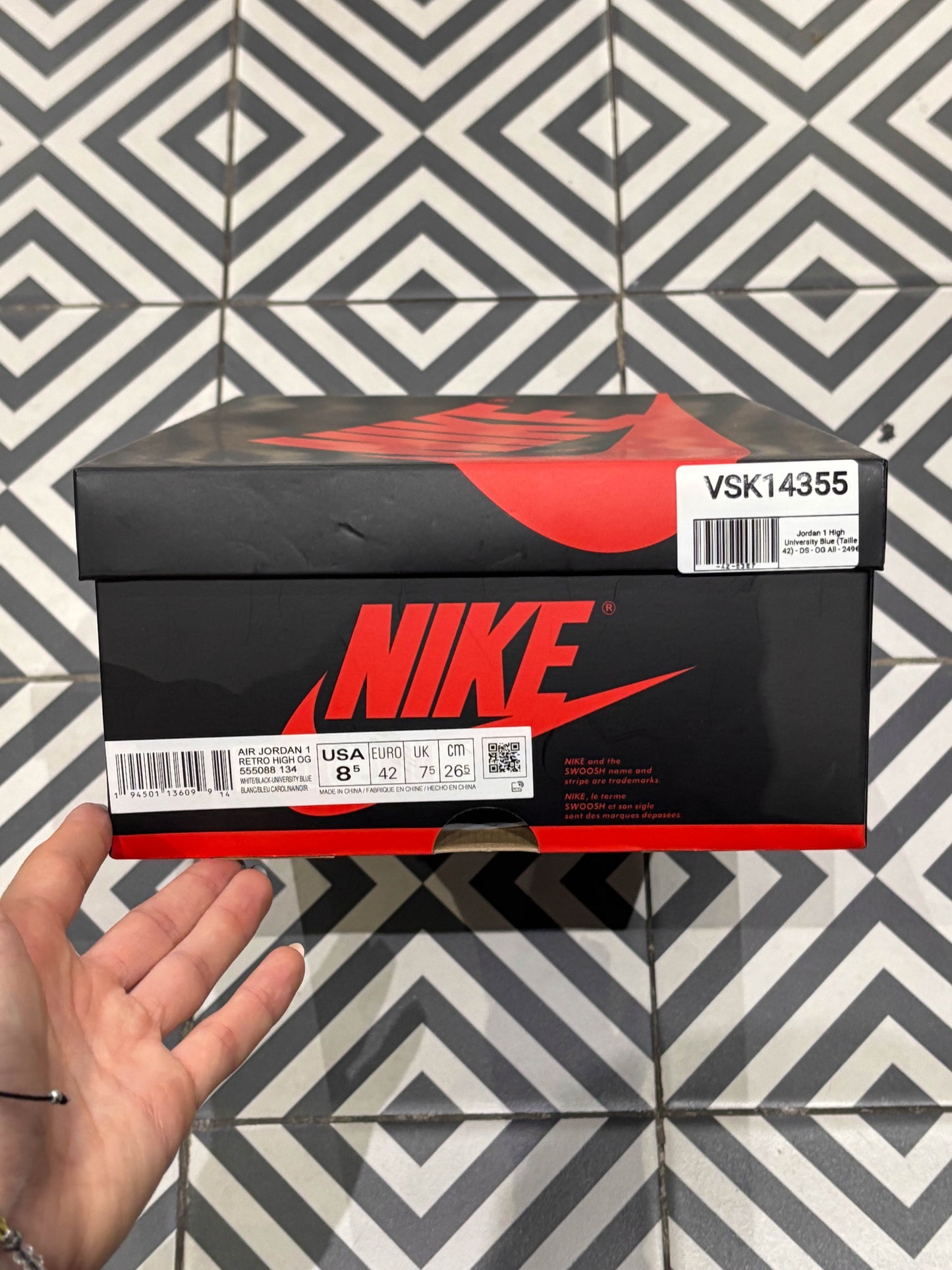 Jordan 1 High University Blue (Taille 42)