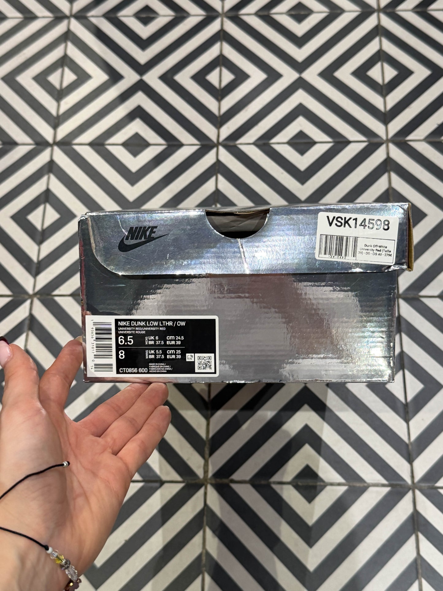 Dunk Off-White University Red (Taille 39)