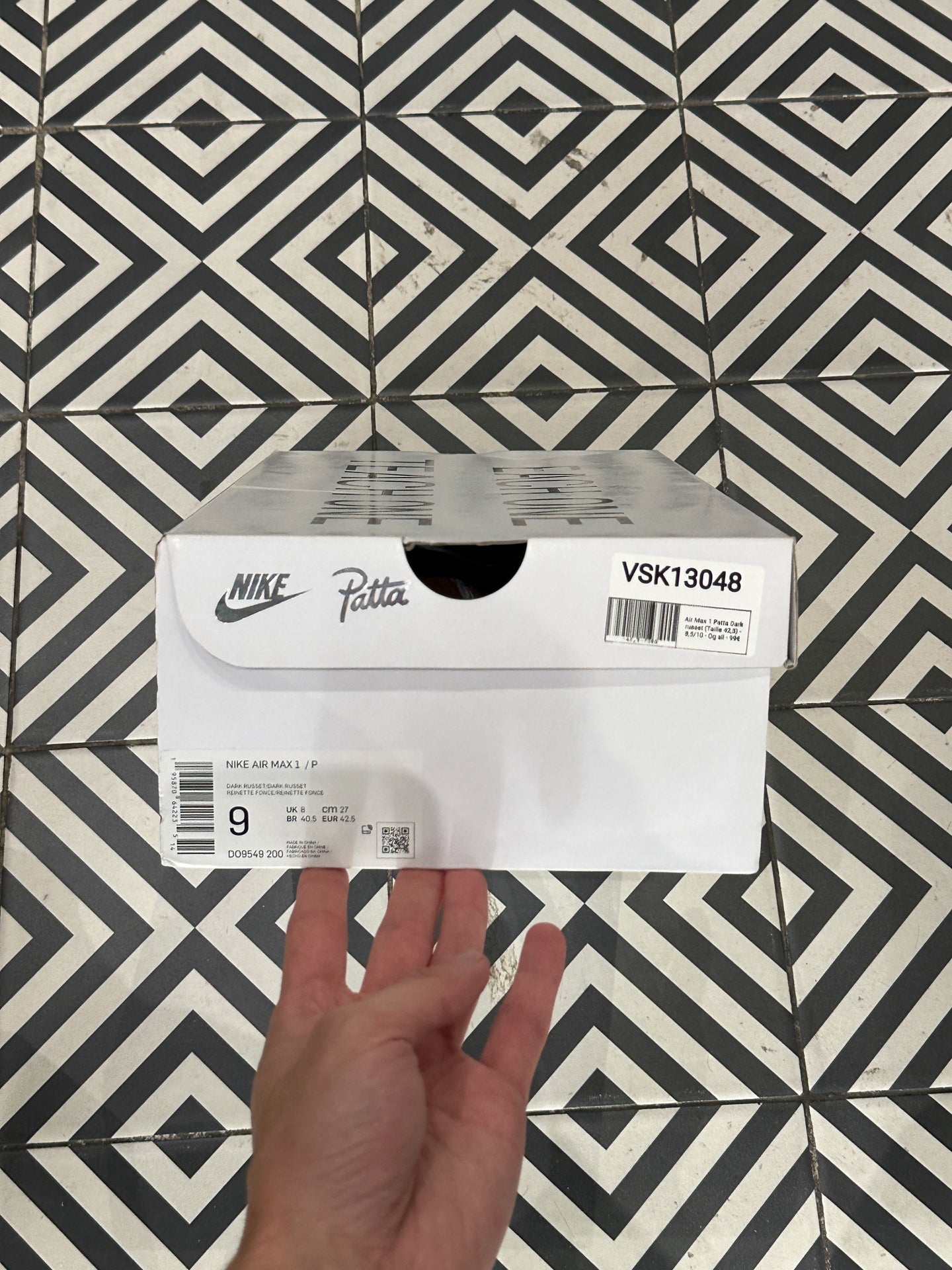 Air Max 1 Patta Dark russet (Taille 42,5)
