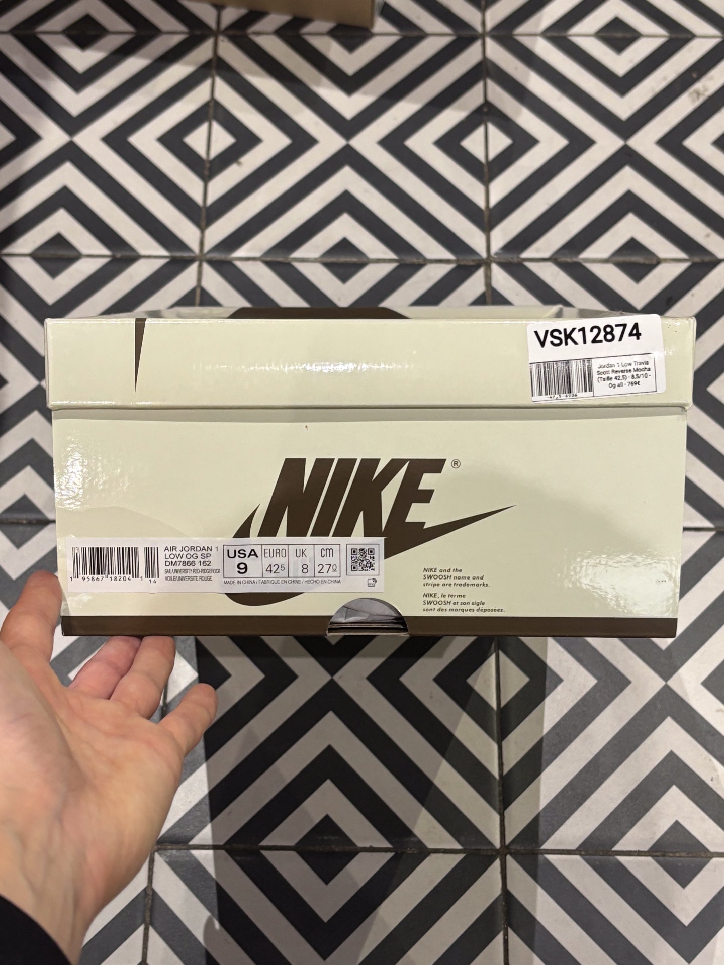 Jordan 1 Low Travis Scott Reverse Mocha (Taille 42,5)