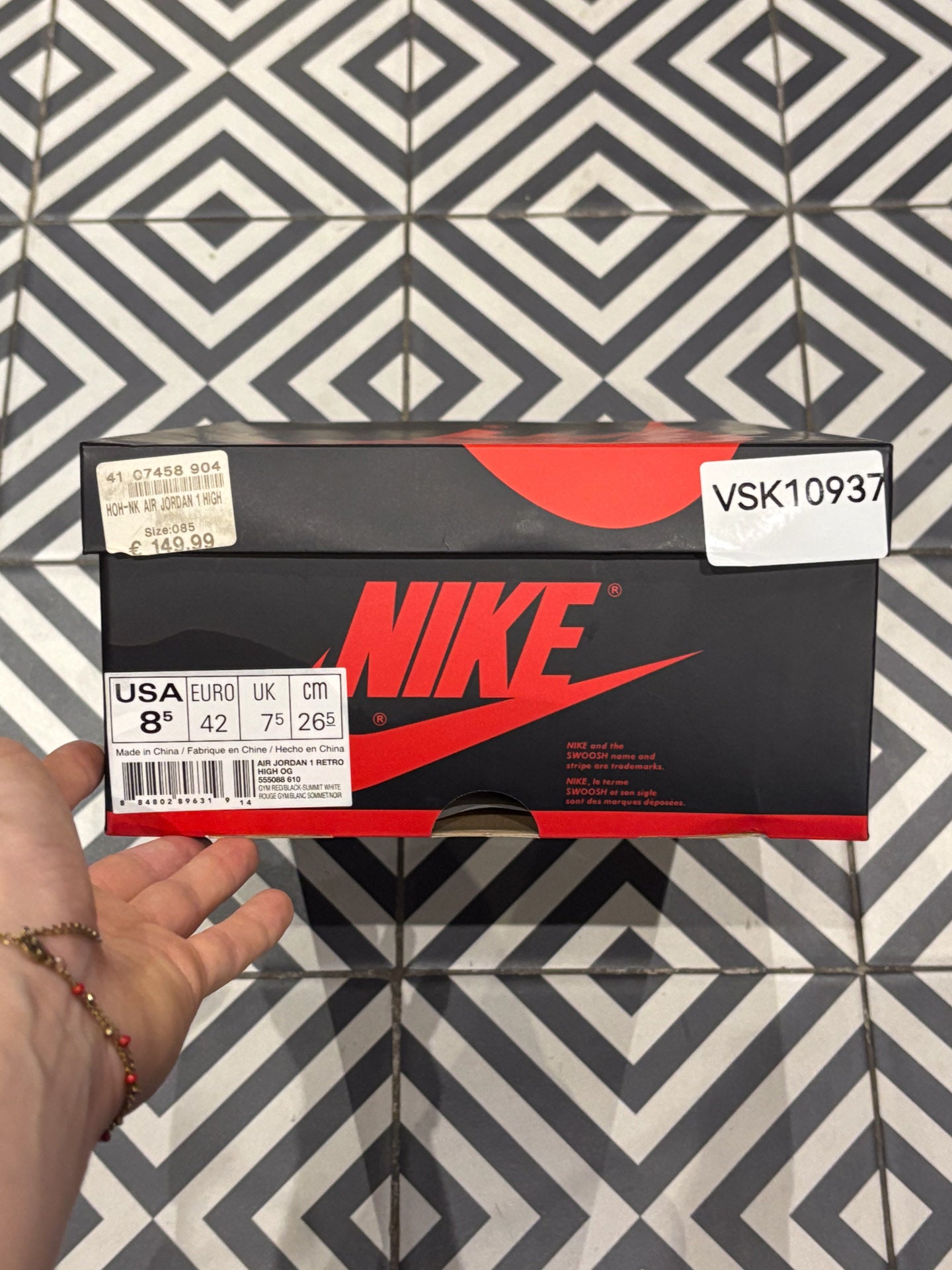 Jordan 1 High Bred Toe (Taille 42)