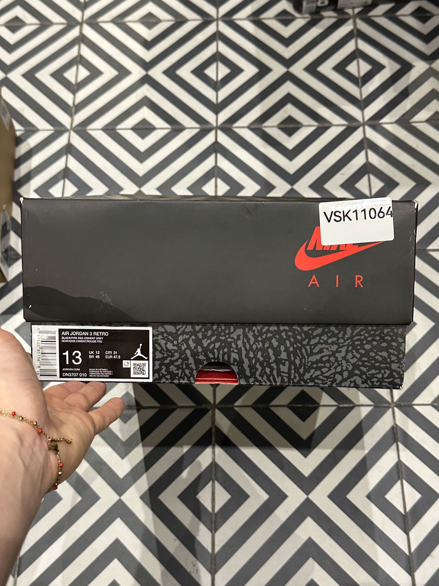 Jordan 3 Black Cement (Taille 47,5)