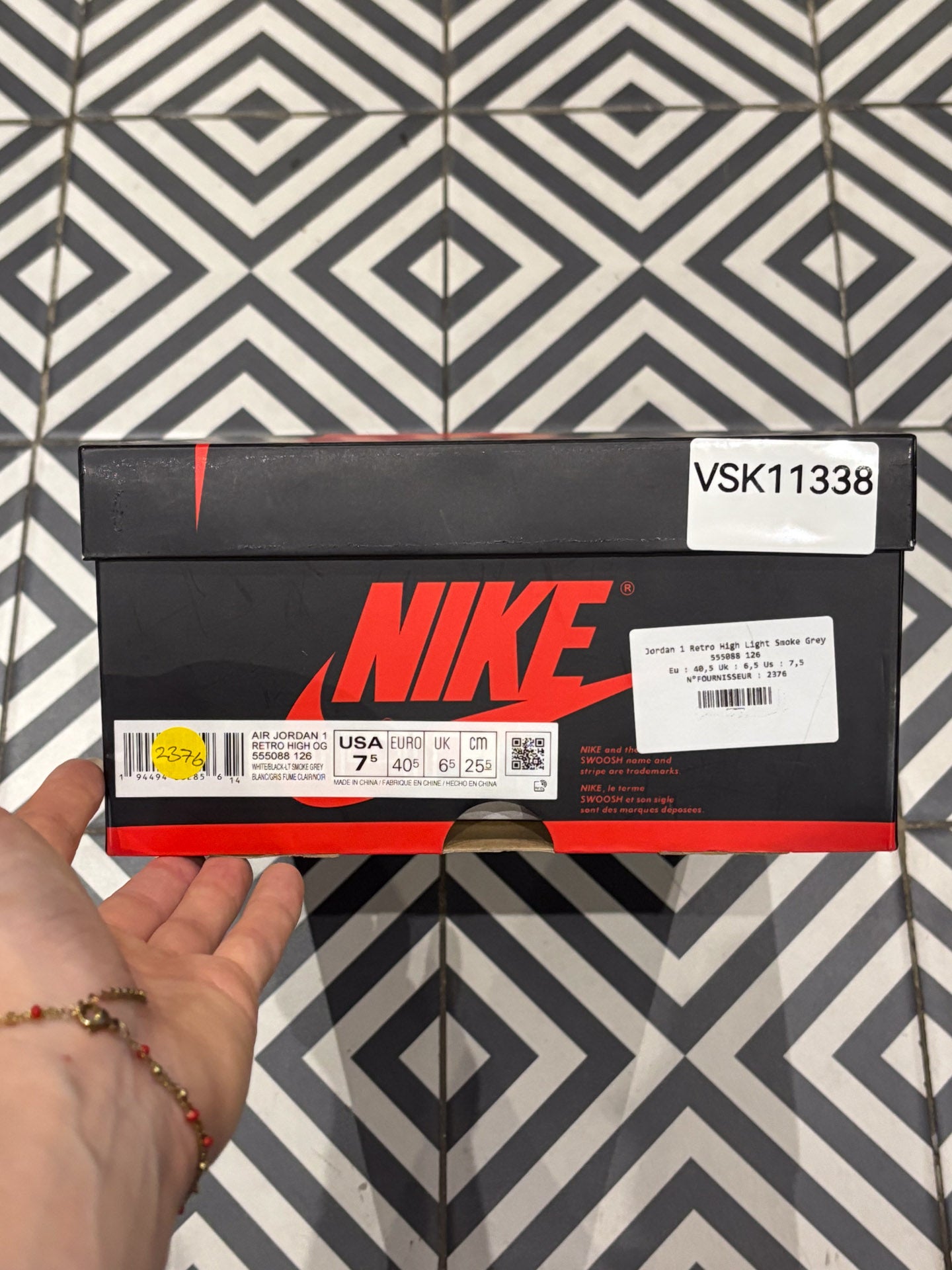 Jordan 1 High Smoke Grey (Taille 40,5)