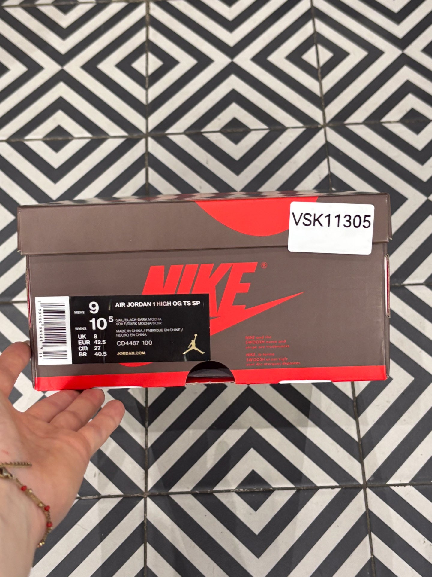 Jordan 1 High Travis Scott Mocha (Taille 42,5)