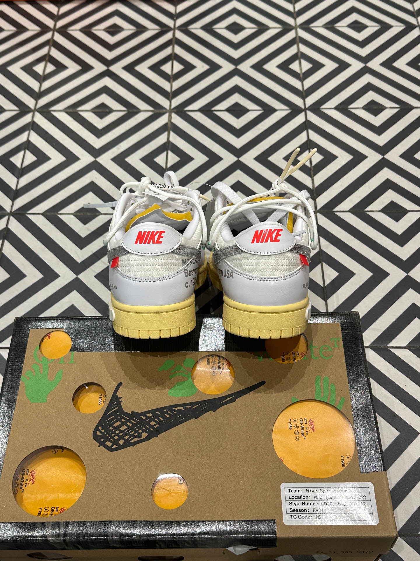 Dunk Low Off-White Lot 01/50 (Taille 41)