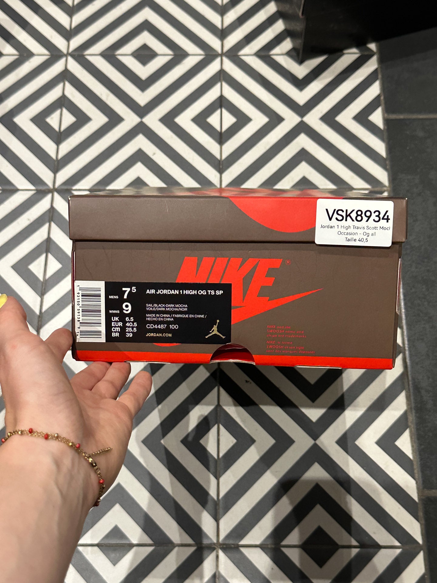 Jordan 1 High Travis Scott Mocha (Taille 40,5)