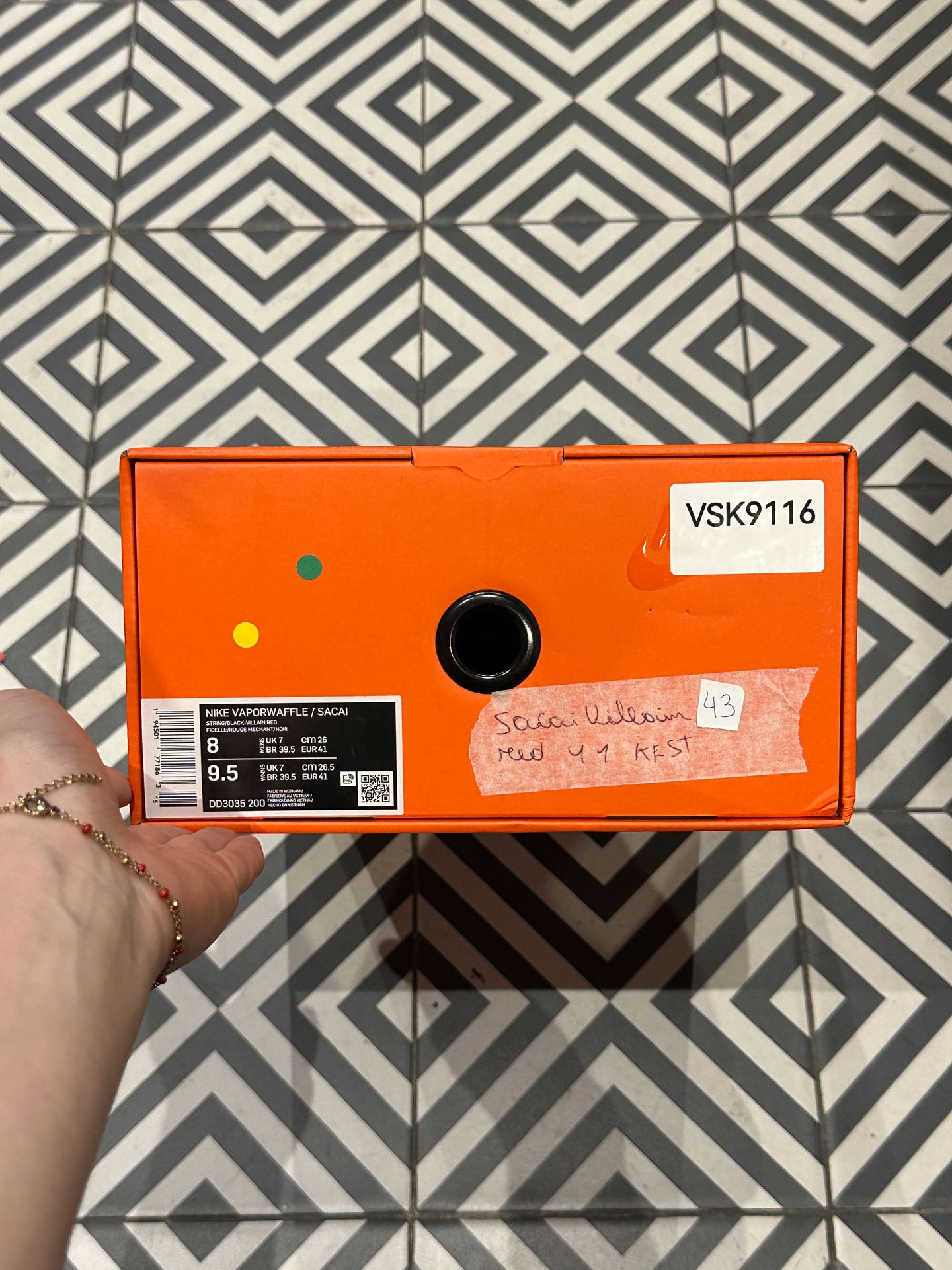 Sacai Vaporwaffle Vilain Red (Taille 41)
