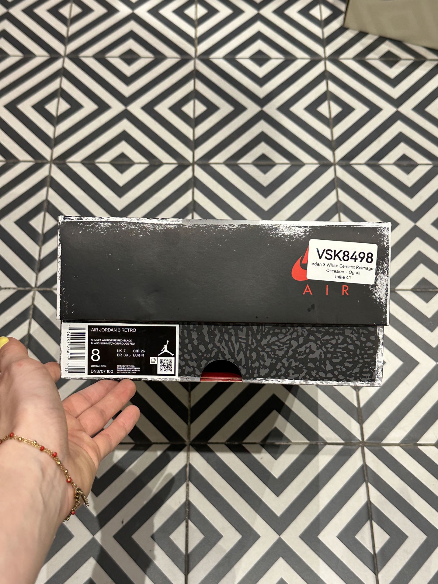 Jordan 3 White Cement Reimagined (Taille 41)