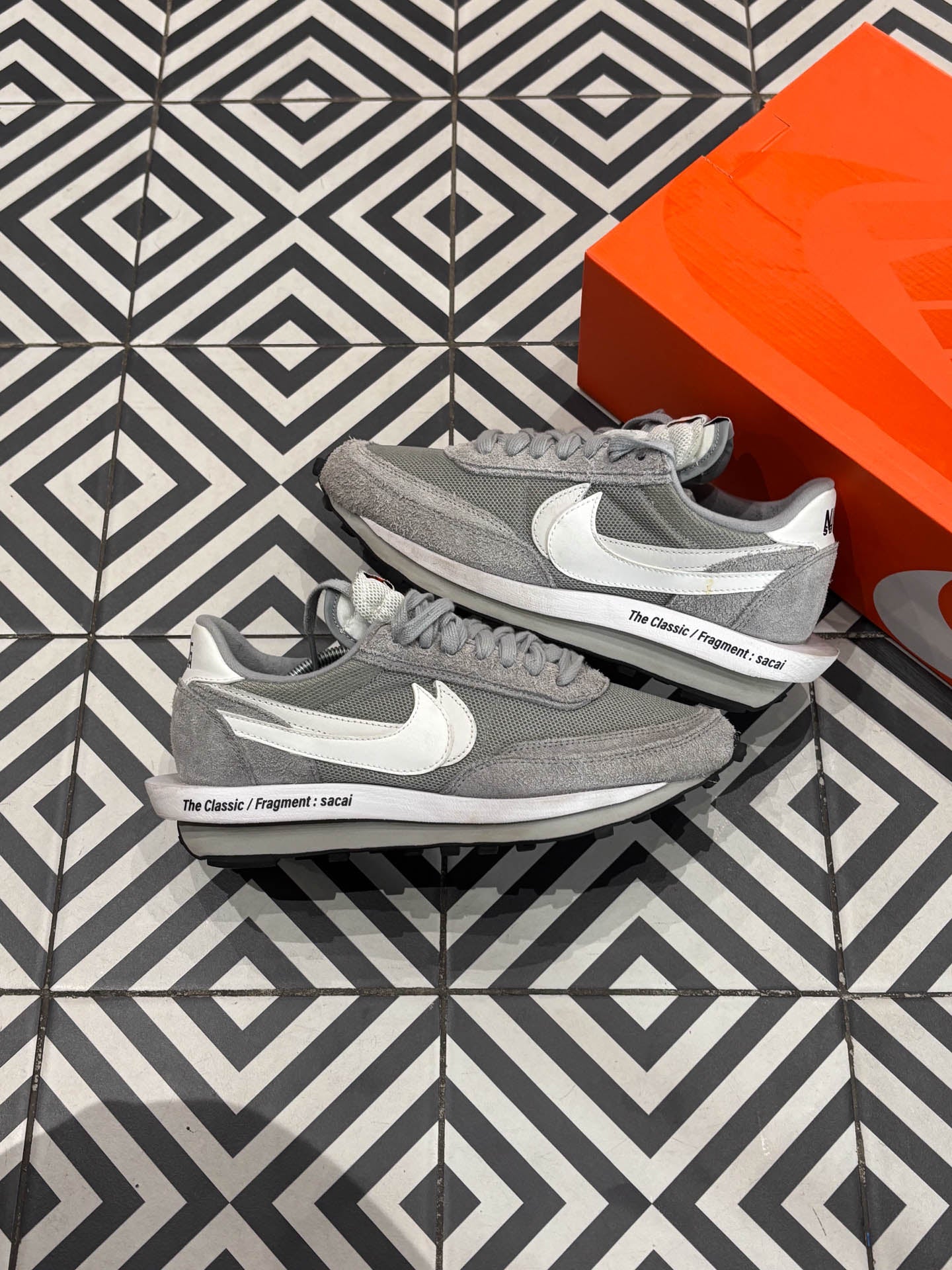 sacai ld waffle fragment grey