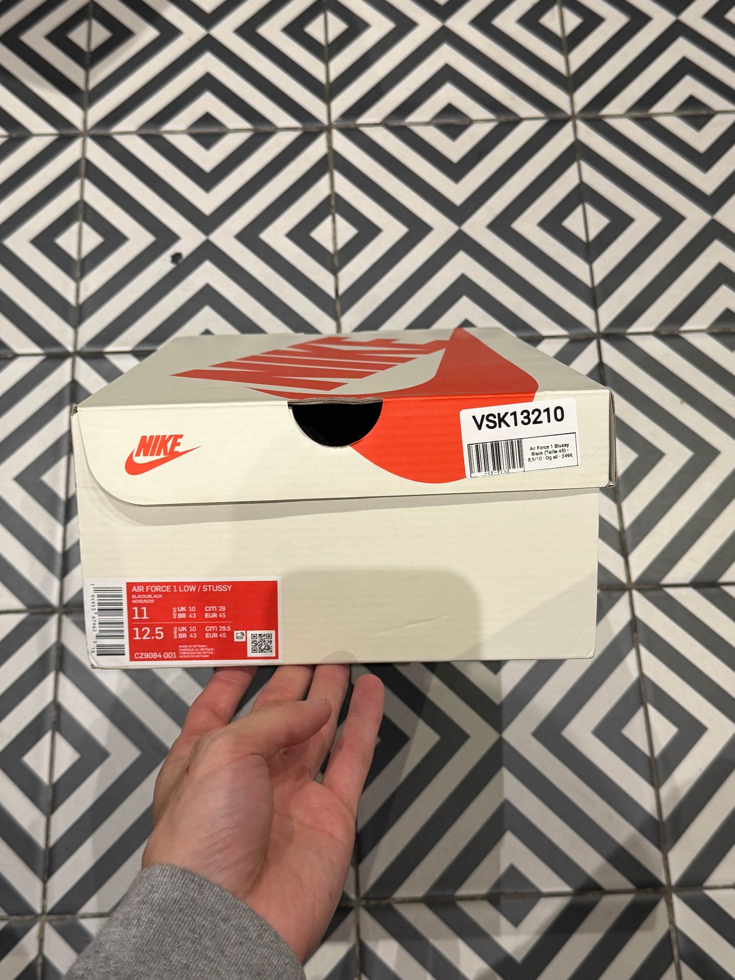 Air Force 1 Stussy Black (Taille 45)