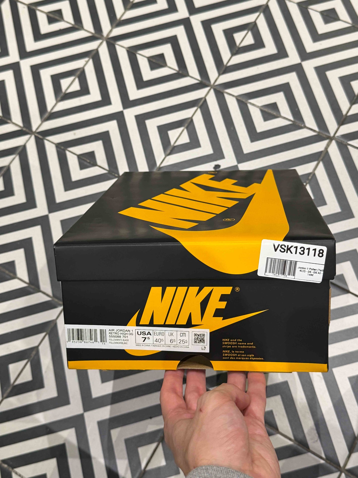 Jordan 1 Pollen (Taille 40,5)