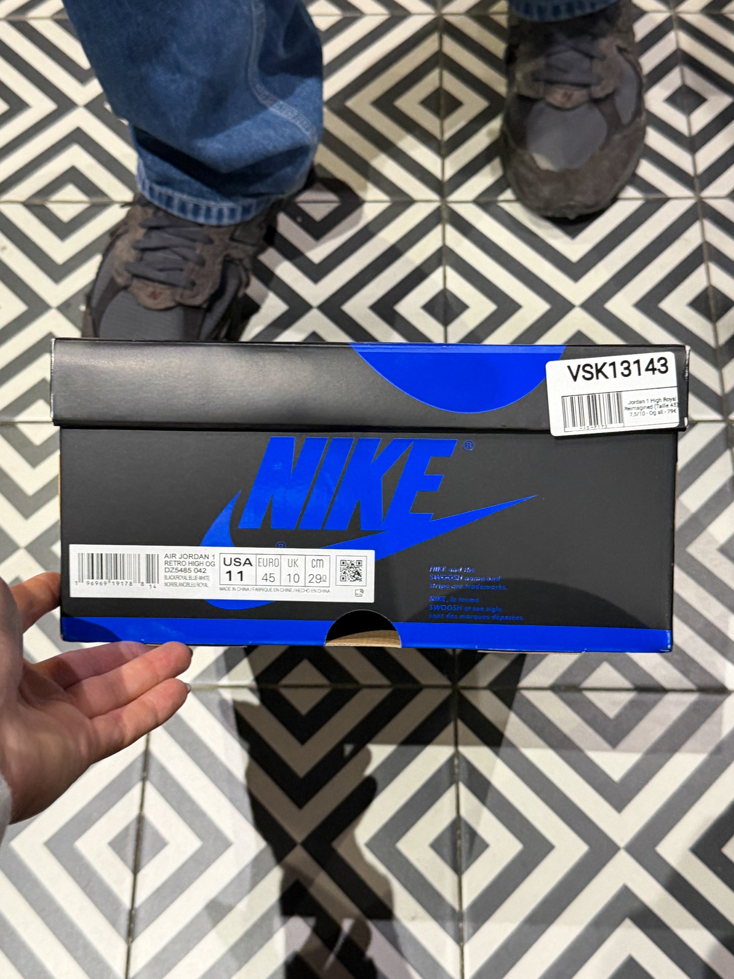 Jordan 1 High Royal Reimagined (Taille 45)