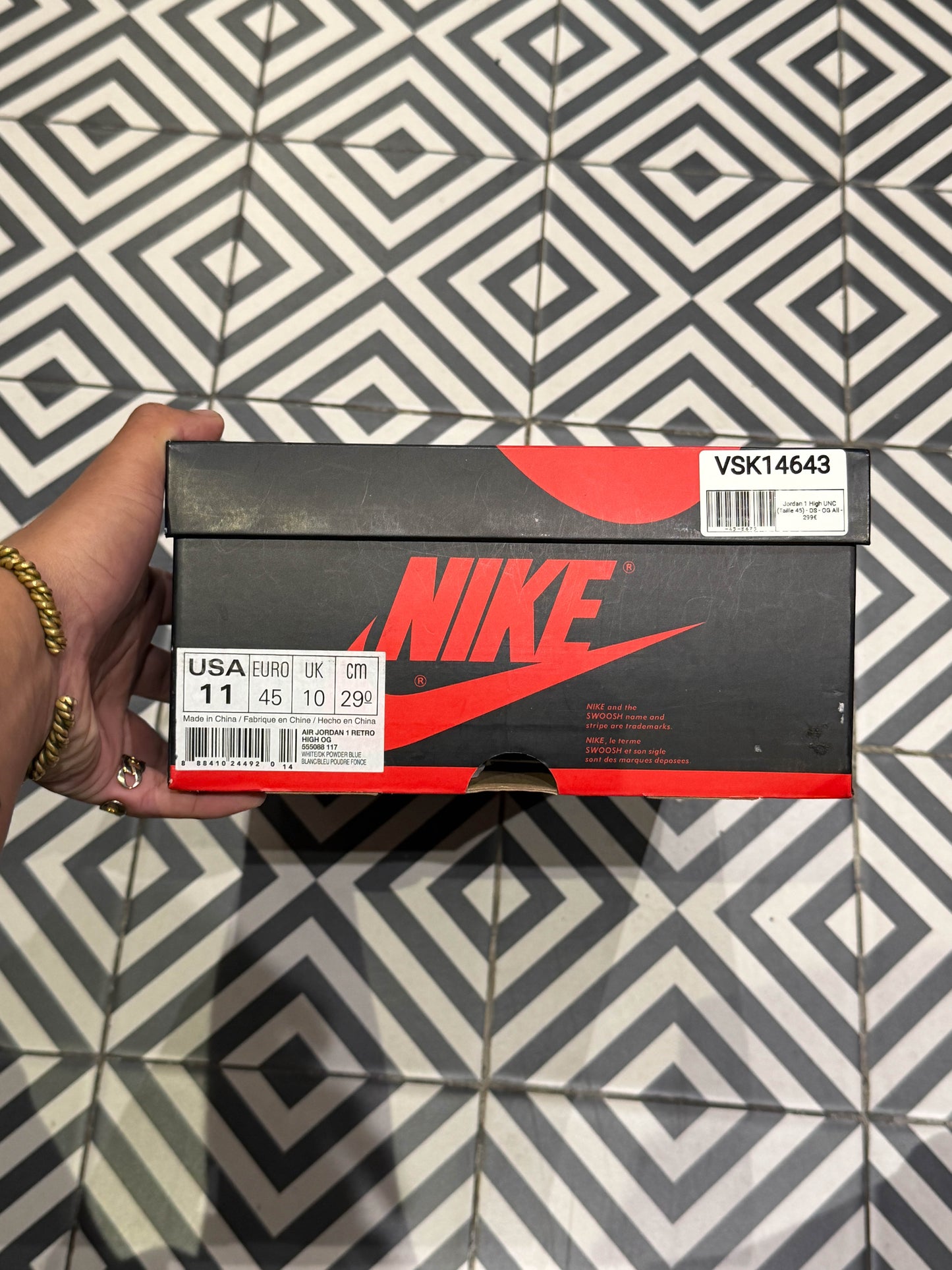 Jordan 1 High UNC (Taille 45)