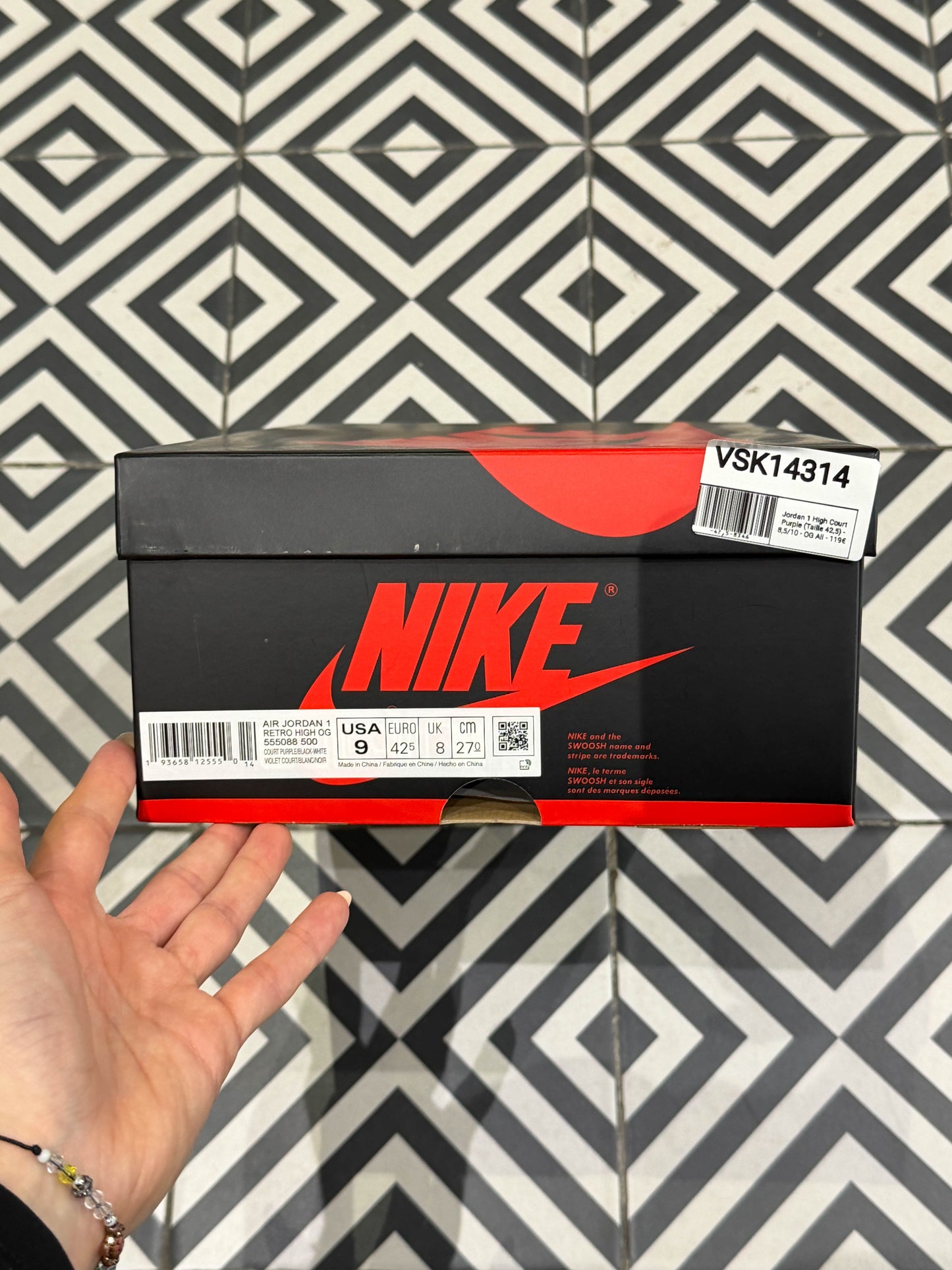 Jordan 1 High Court Purple (Taille 42,5)