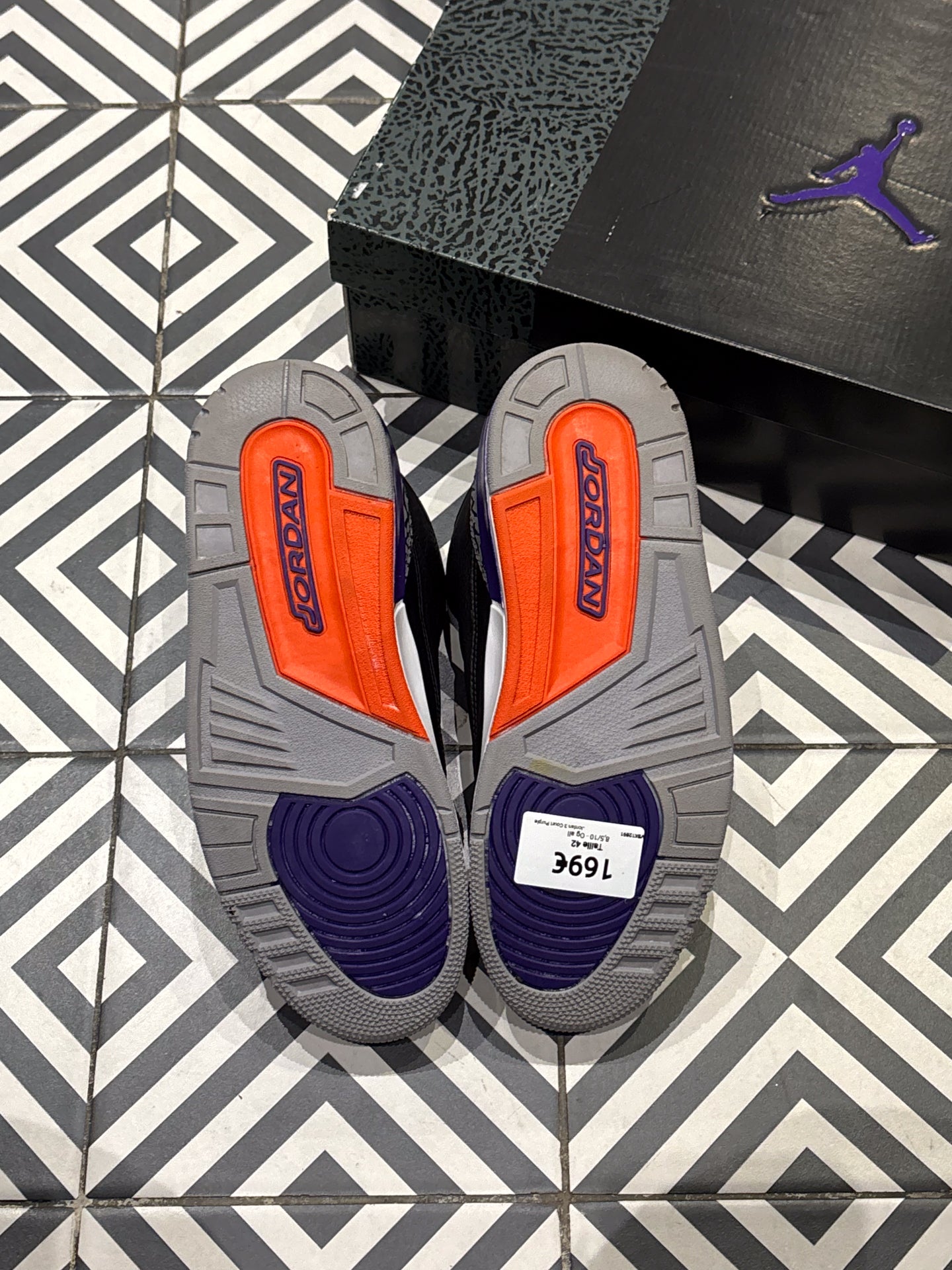 Jordan 3 Court Purple (Taille 42)