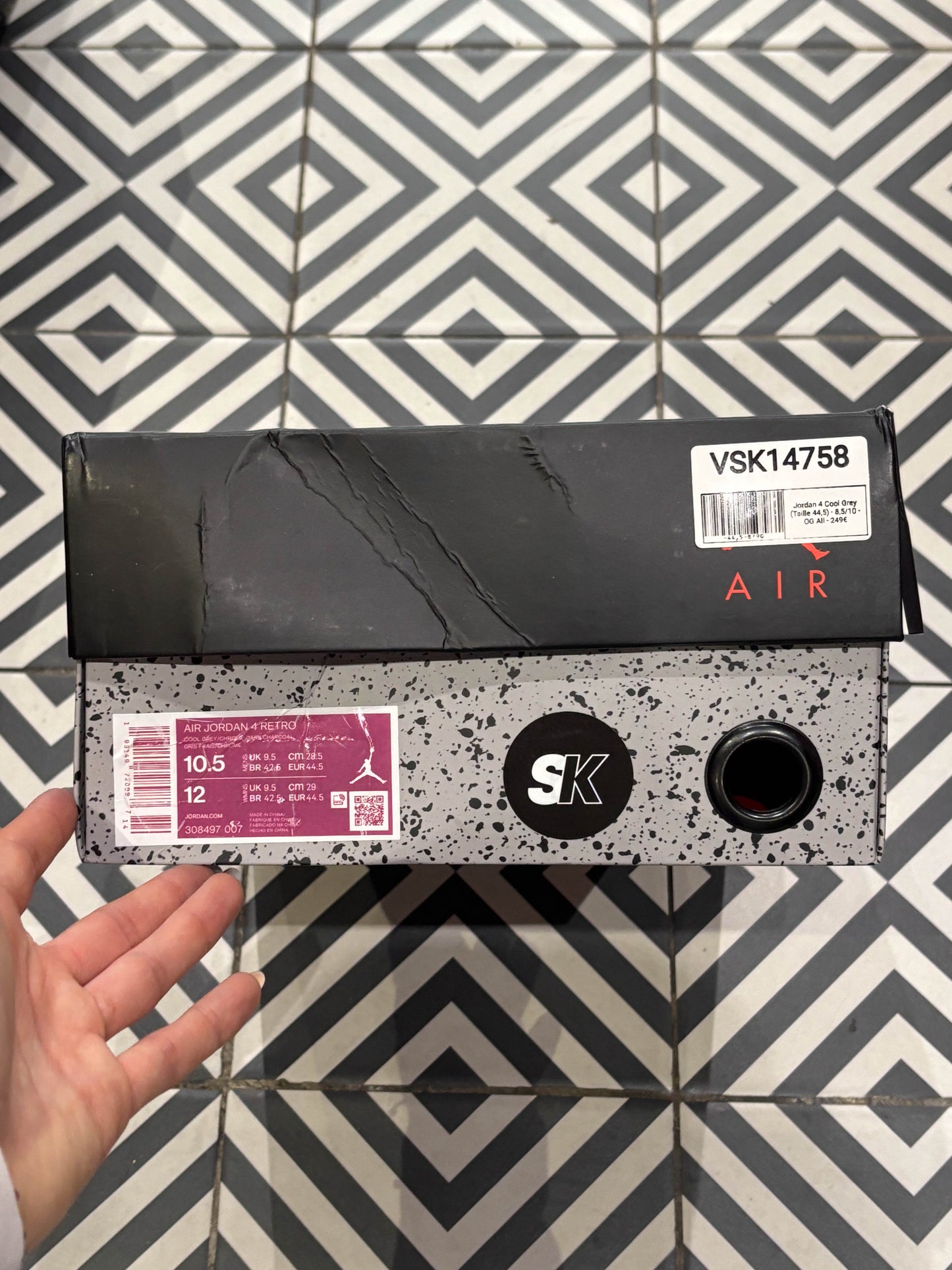 Jordan 4 Cool Grey (Taille 44,5)