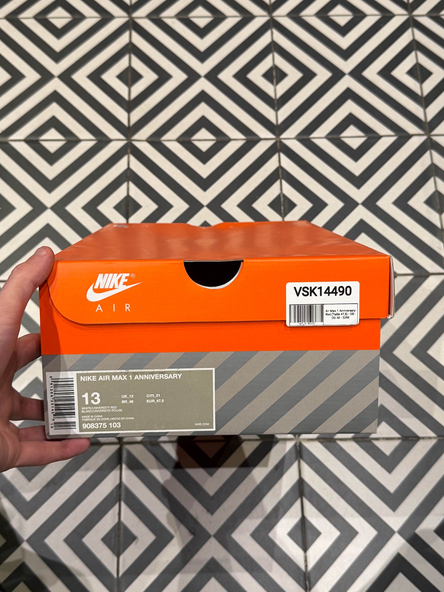 Air Max 1 Anniversary Red (Taille 47,5)