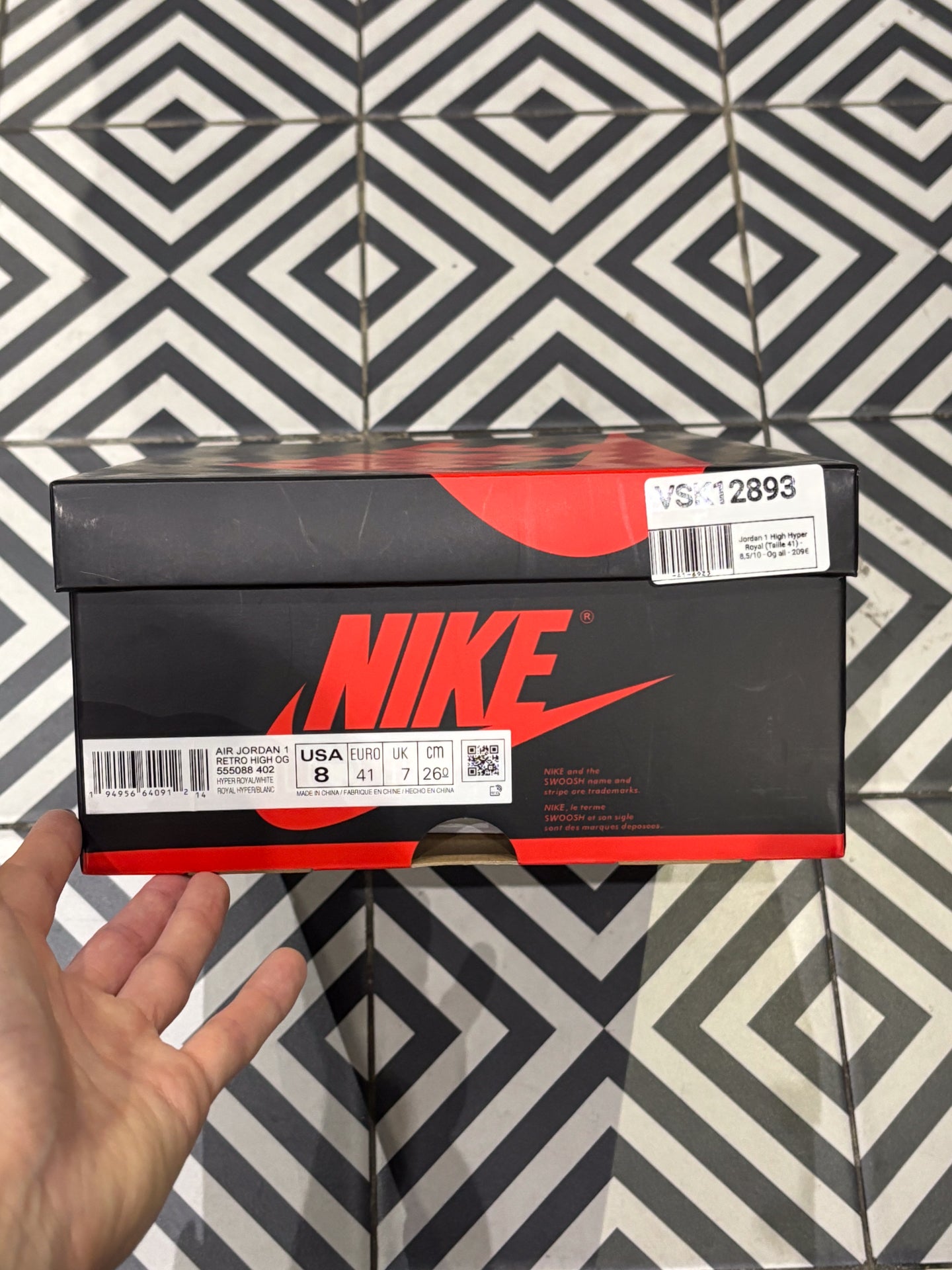 Jordan 1 High Hyper Royal (Taille 41)