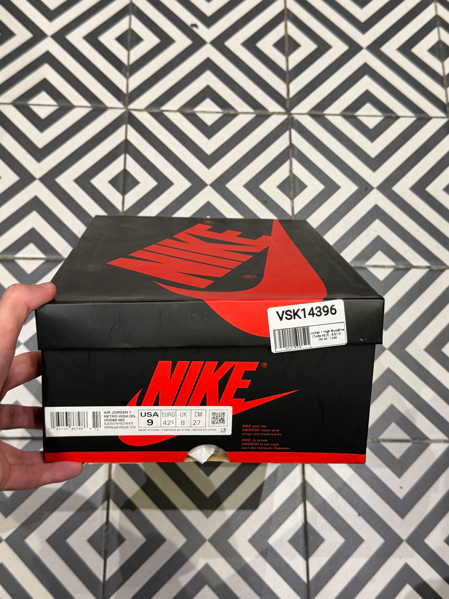 Jordan 1 High Bloodline (Taille 42,5)