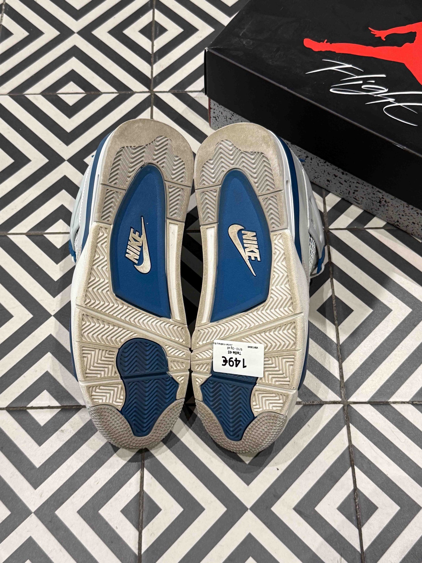 Jordan 4 Military Blue (Taille 45)