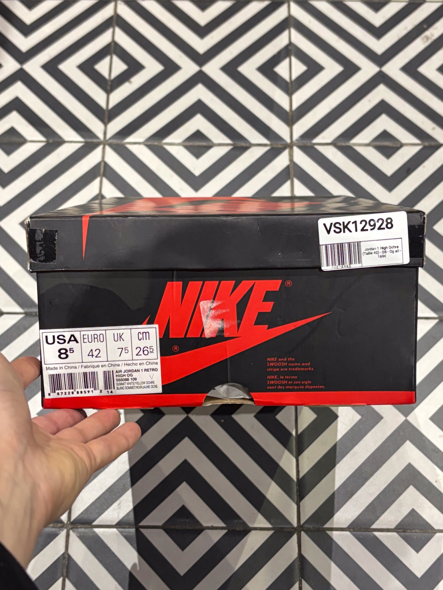 Jordan 1 High Ochre (Taille 42)