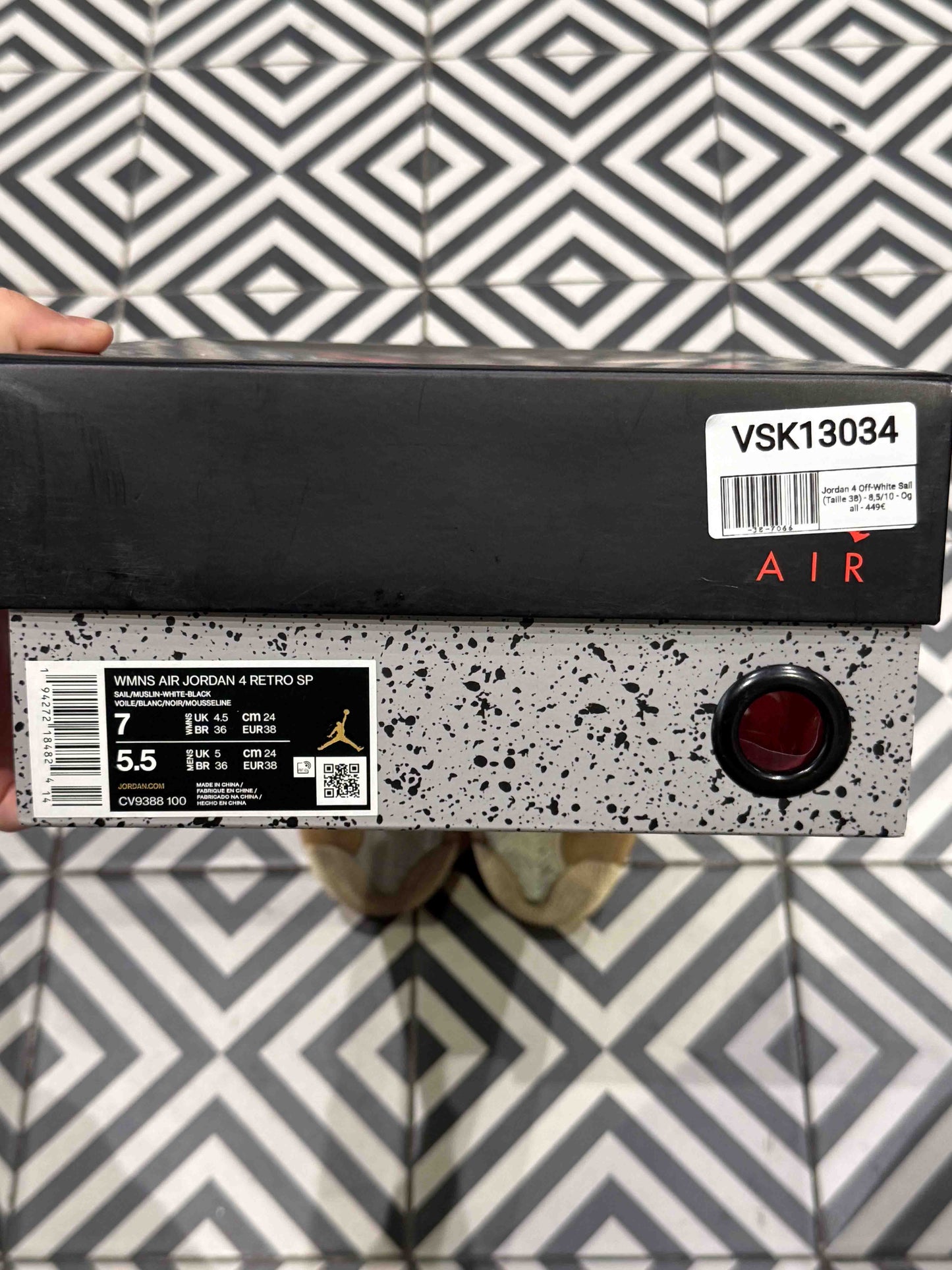 Jordan 4 Off-White Sail (Taille 38)