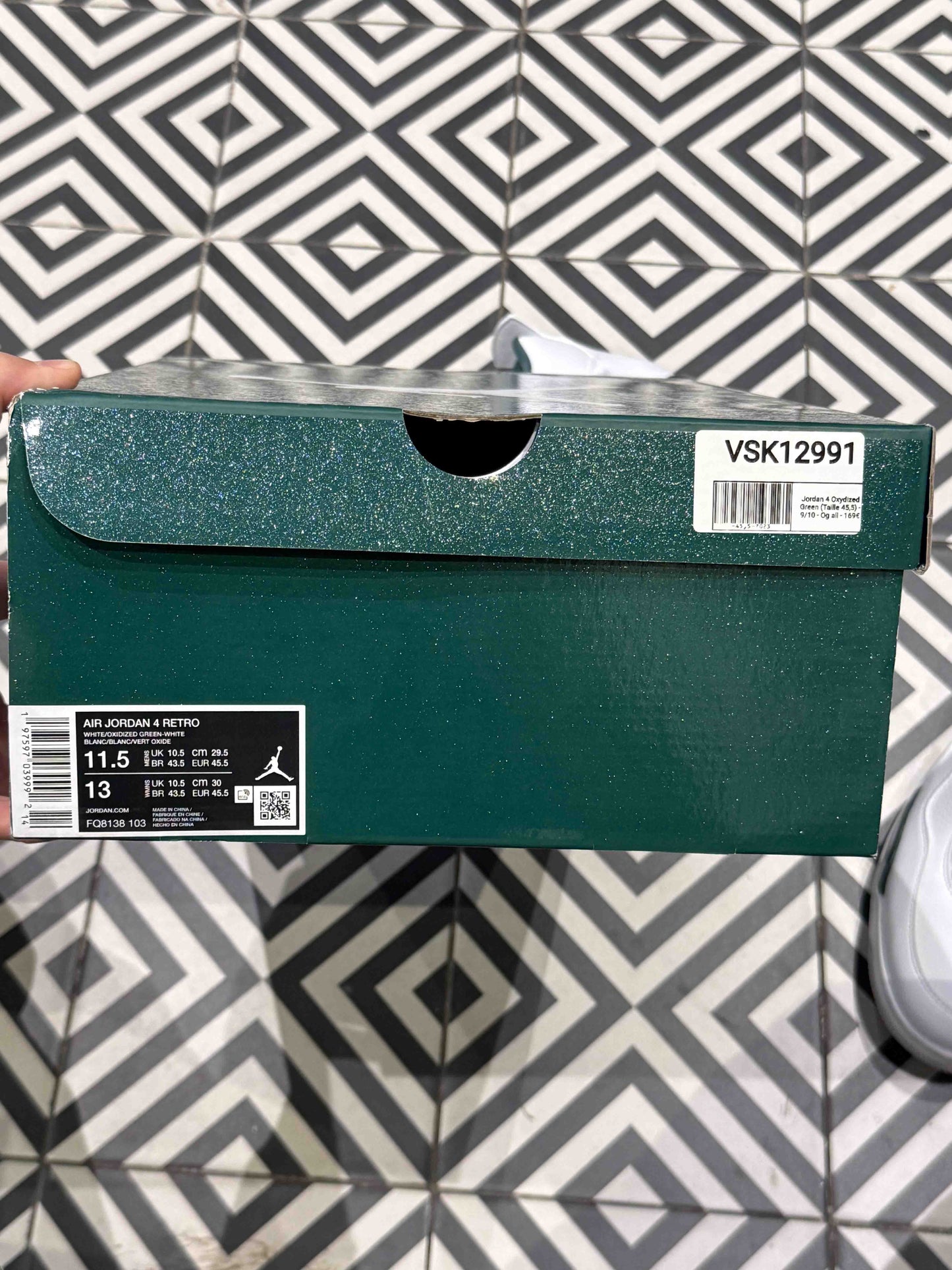 Jordan 4 Oxydized Green (Taille 45,5)