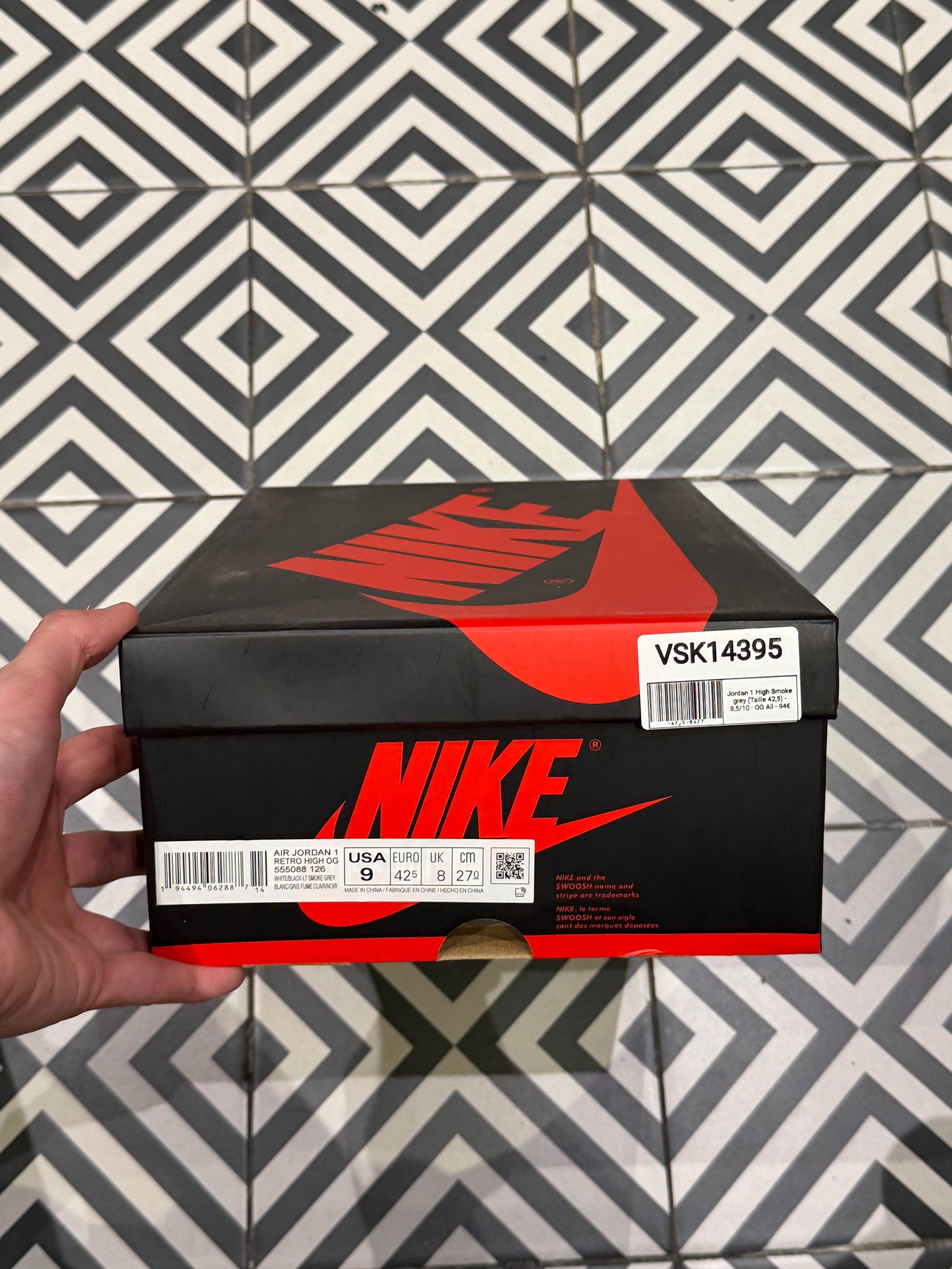 Jordan 1 High Smoke grey (Taille 42,5)